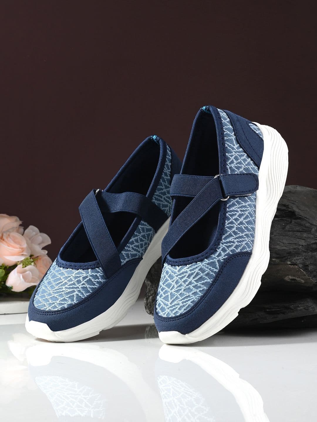 HRX by Hrithik Roshan Women Blue Textile Walking Shoes - view 1