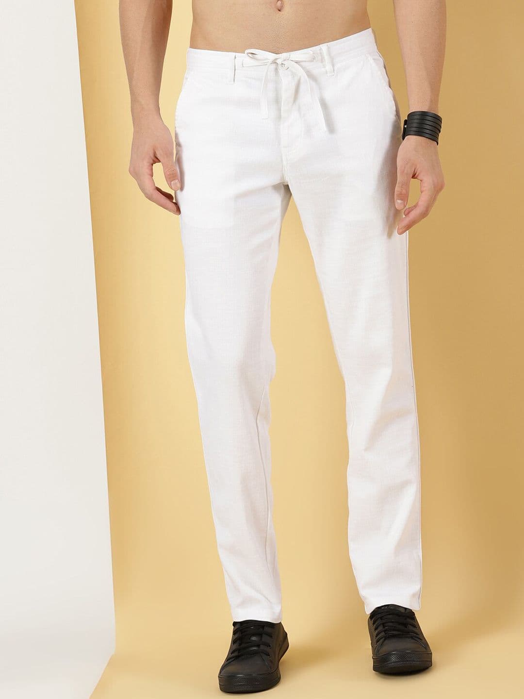 Thomas Scott Men Smart Linen Cotton Chinos Trousers - view 1