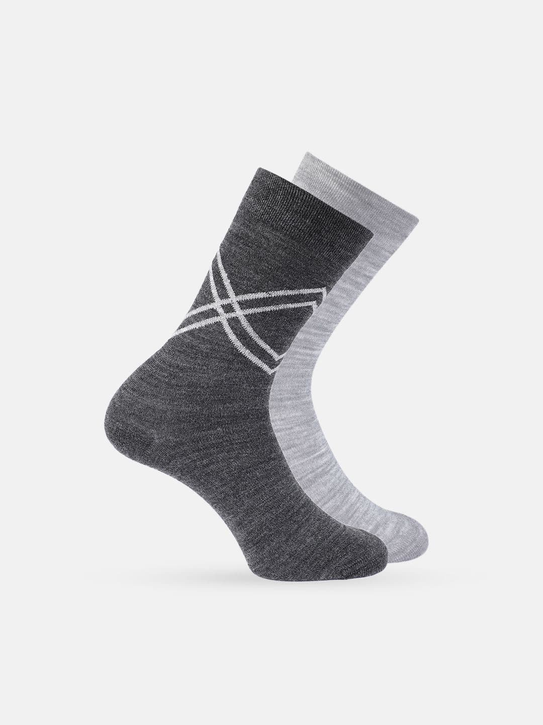 Mast & Harbour Men Pack Of 2 Patterned Calf Length Winter Socks - view 1
