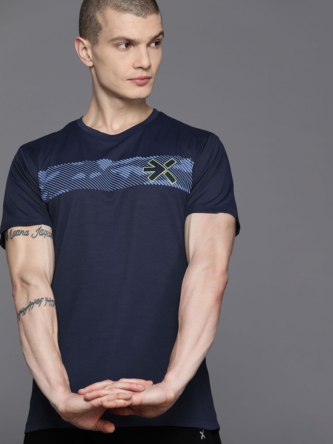 HRX by Hrithik Roshan Printed Training T-shirt - view 1