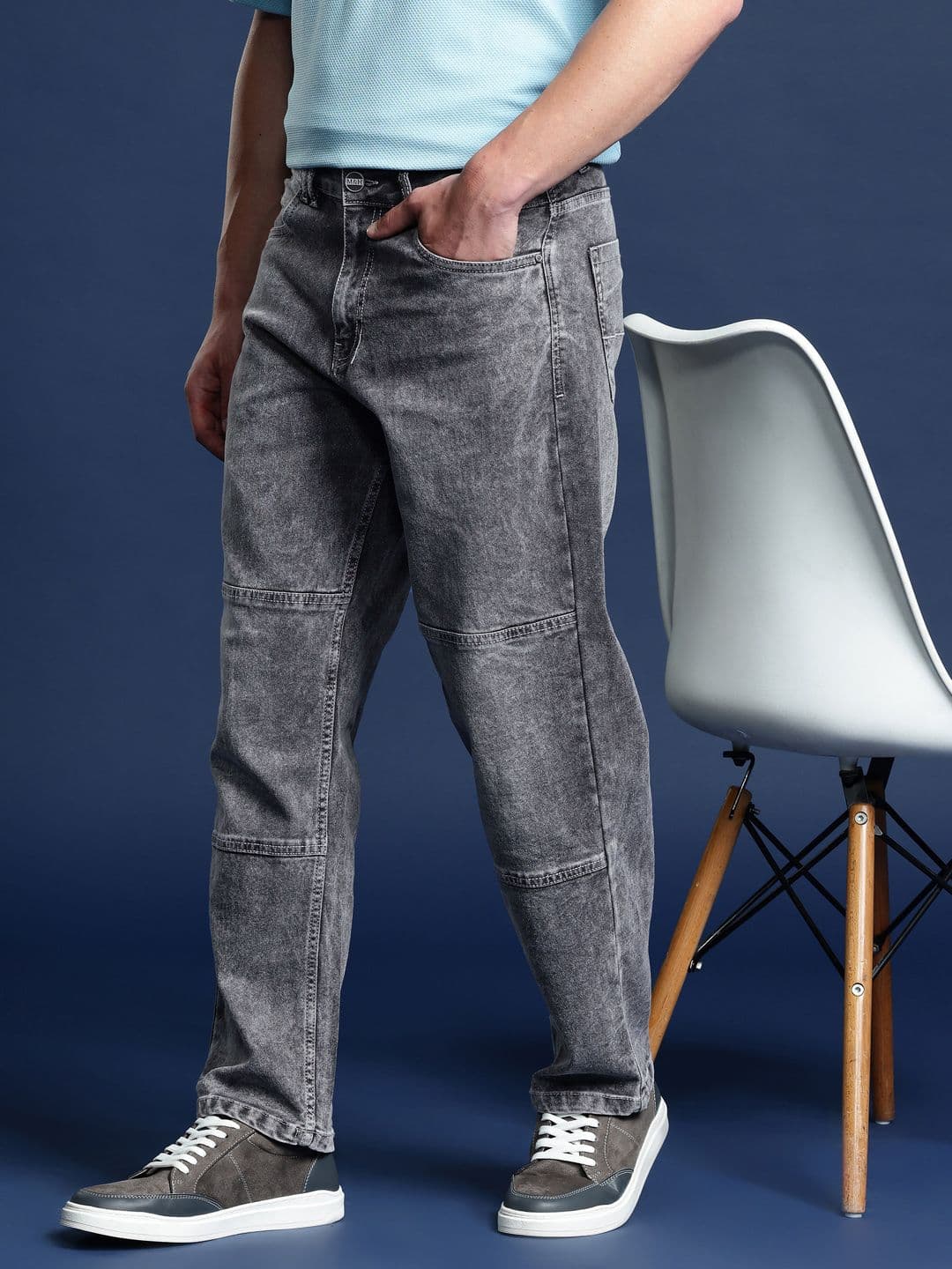 Mast & Harbour Men Straight Fit Stretchable Jeans - view 1