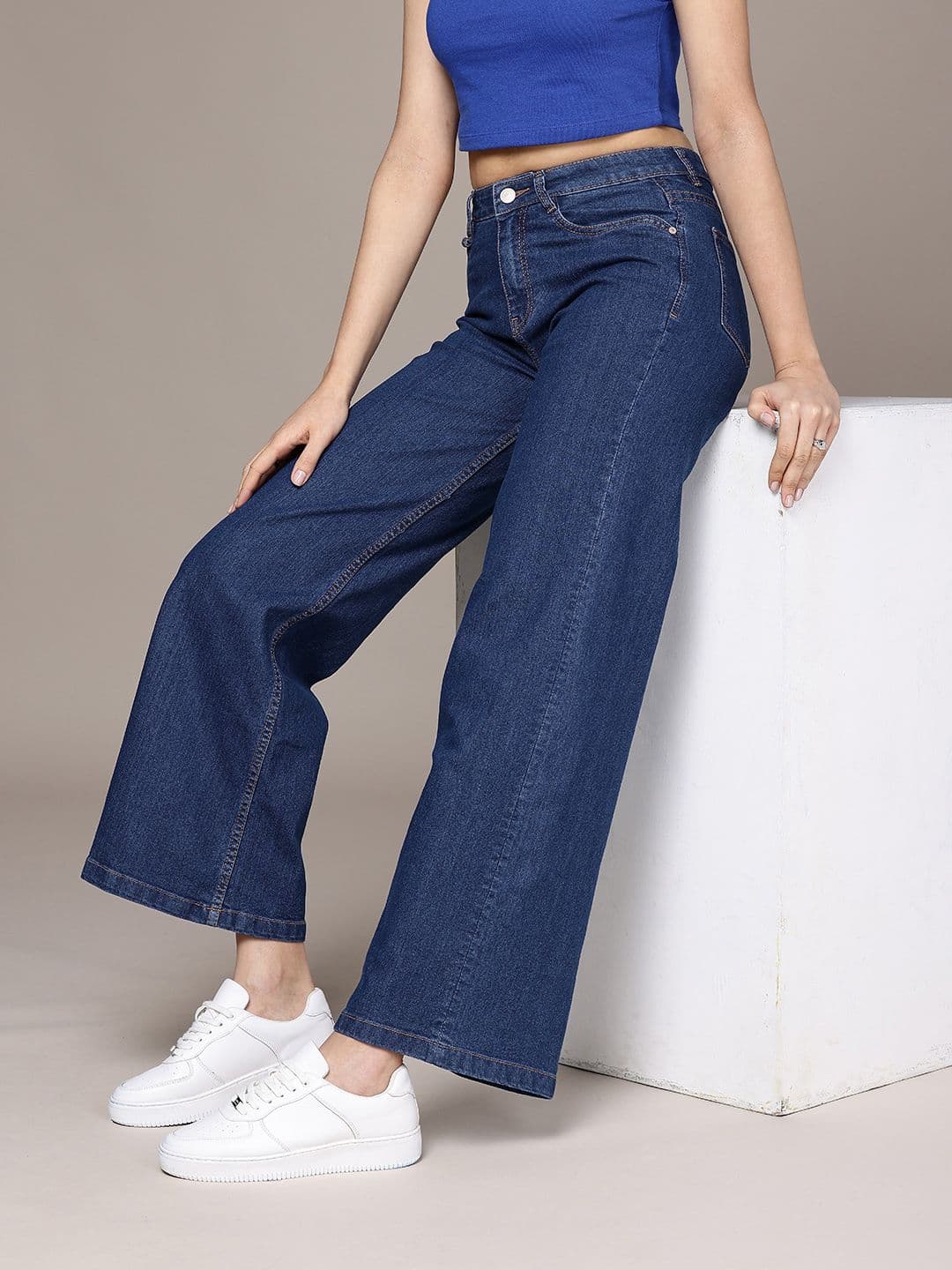 Roadster The Life Co. Women Wide Leg Stretchable Jeans - view 1