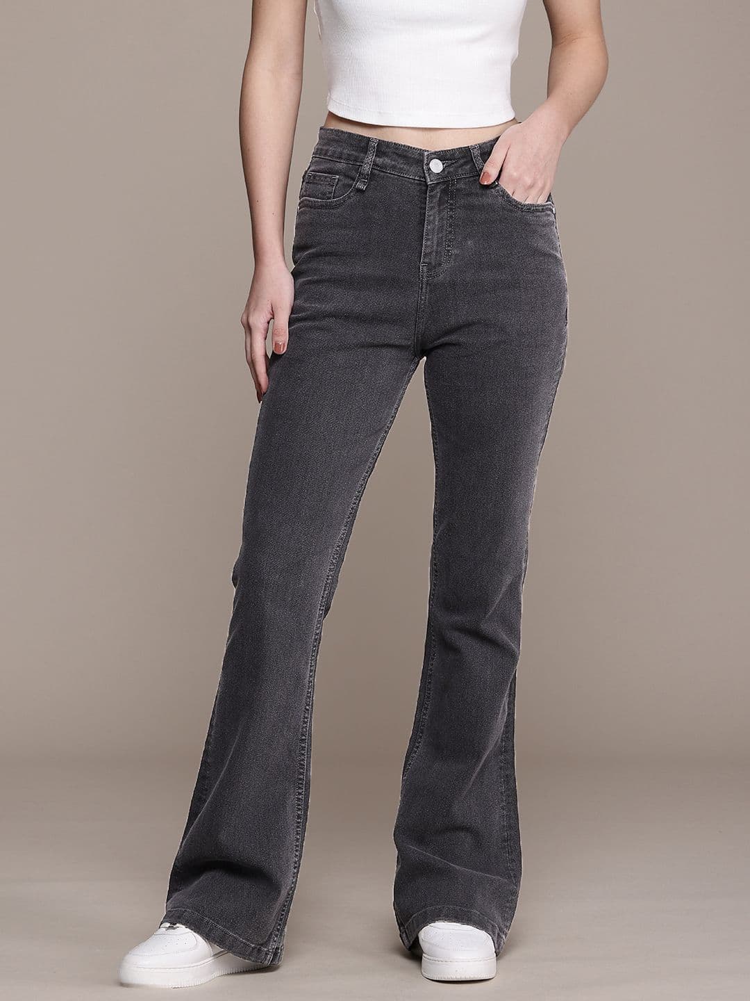 The Roadster Life Co. Women High Rise Flared Fit Light Fade Stretchable Jeans - view 1