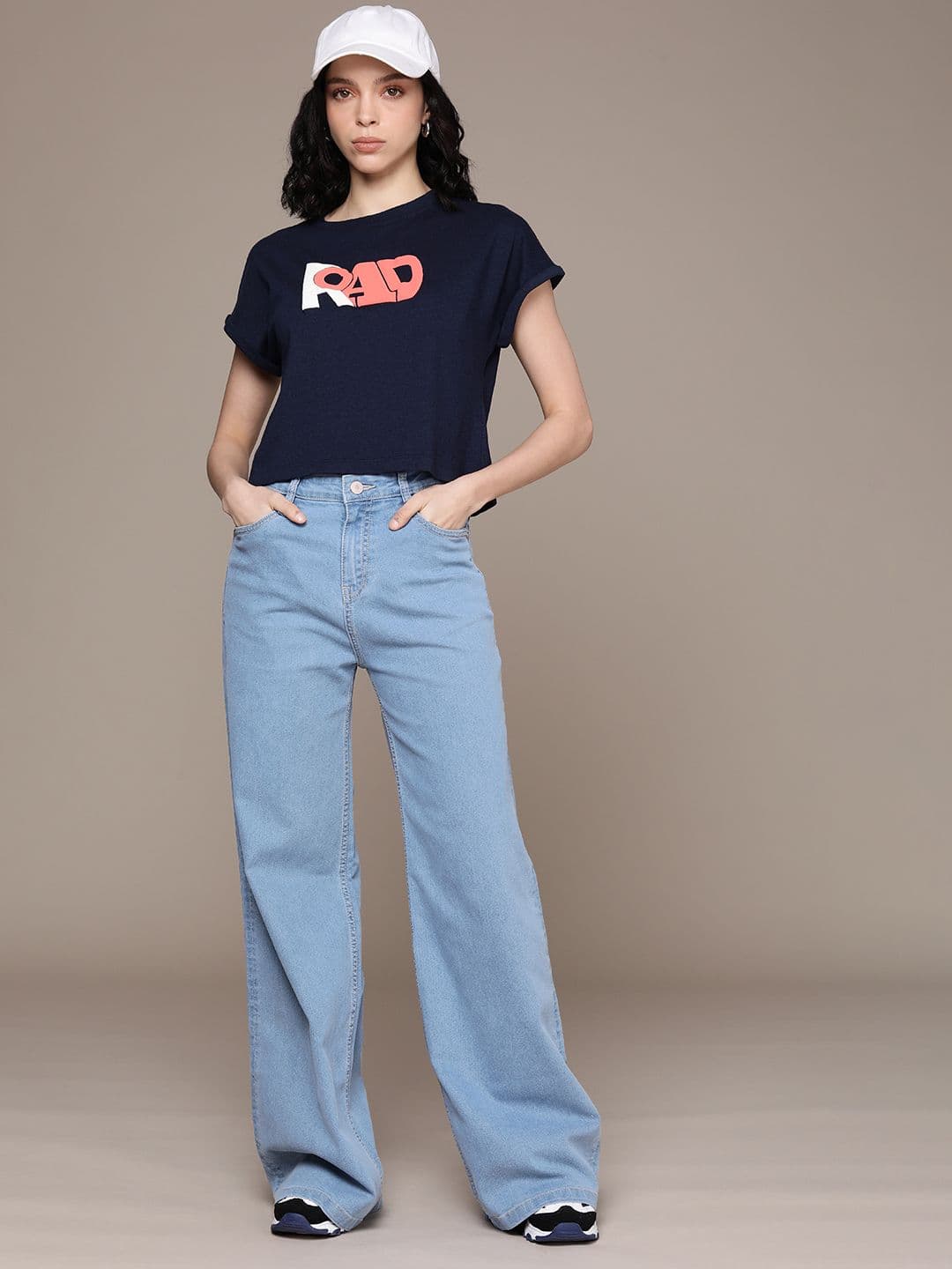 The Roadster Life Co. Women Wide Leg High-Rise Stretchable Jeans - view 1