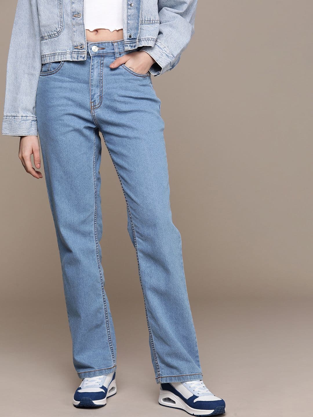The Roadster Life Co. Women High Rise Straight Fit Stretchable Jeans - view 1