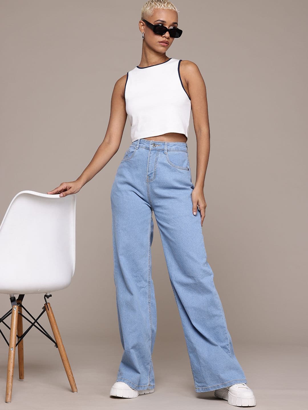 The Roadster Lifestyle Co. Women High Rise Wide Leg Fit Jeans - view 1