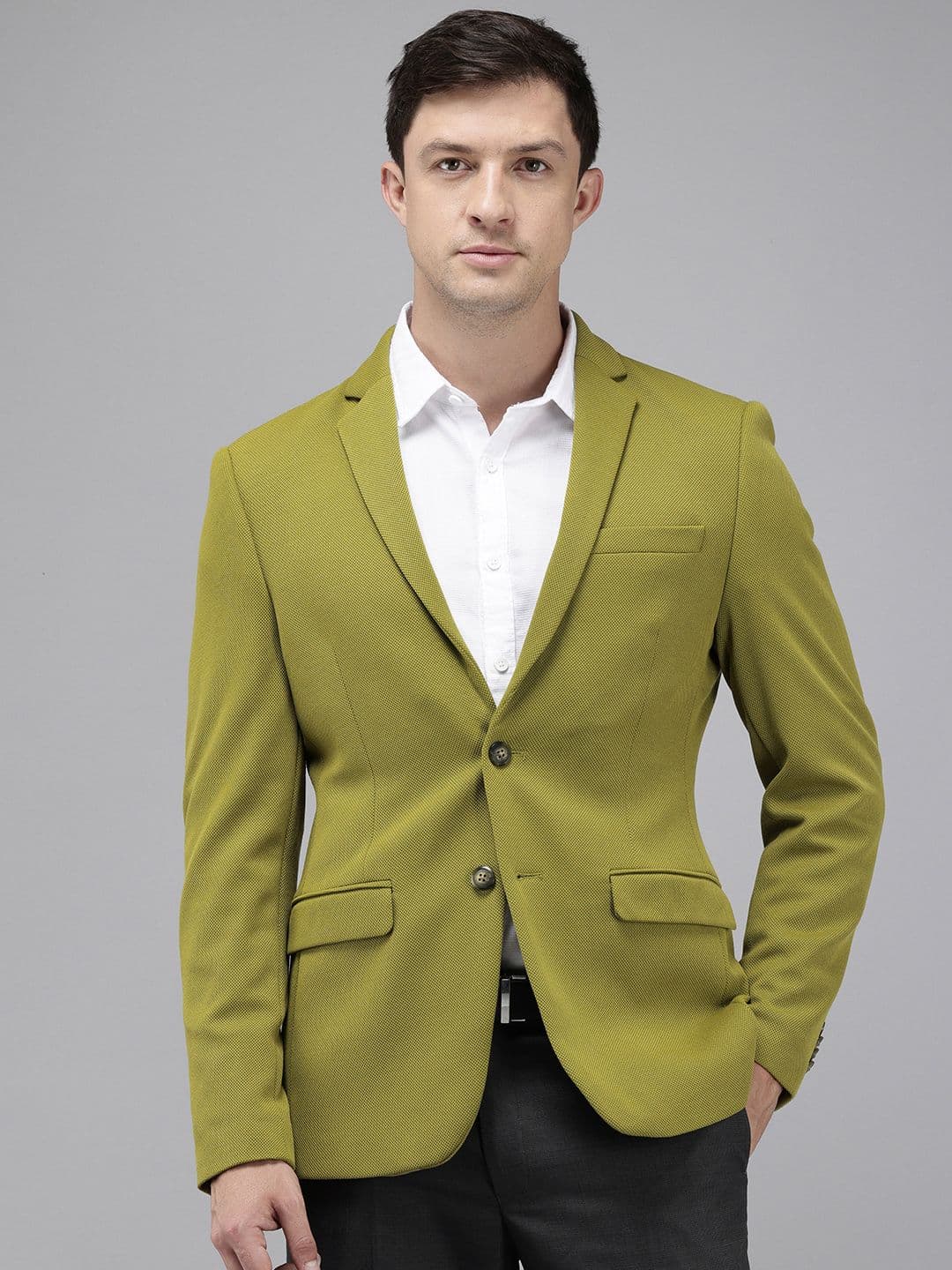 Park Avenue Self Design Single-Breasted Super Slim Fit Casual Blazer - view 1