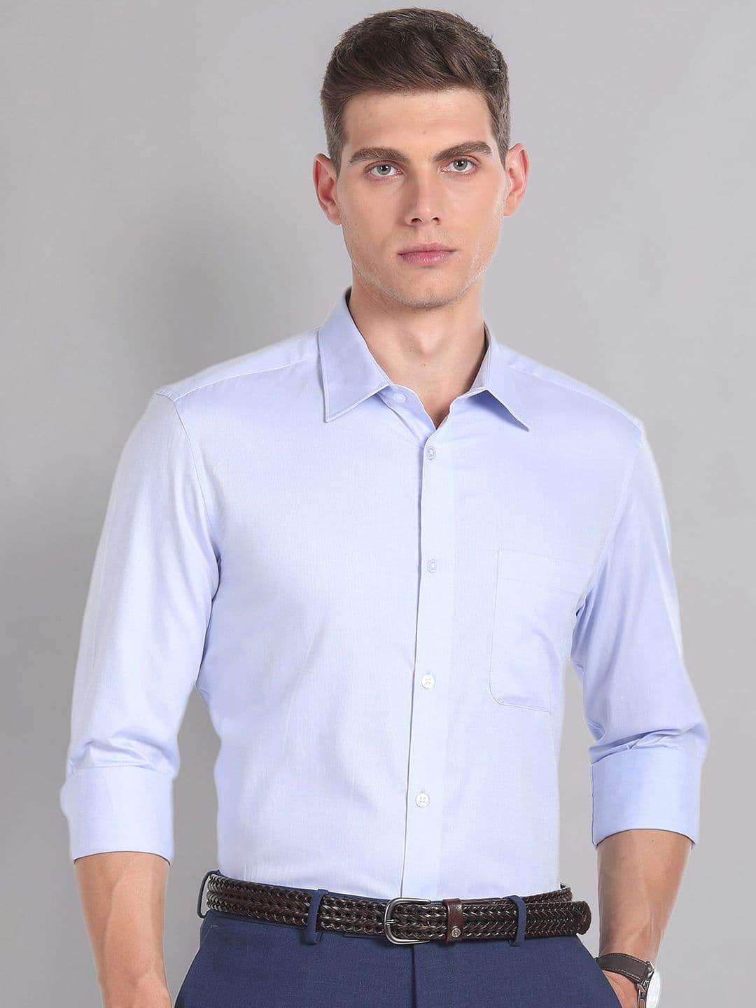 AD By Arvind Dobby Regular Fit Formal Shirt - view 1