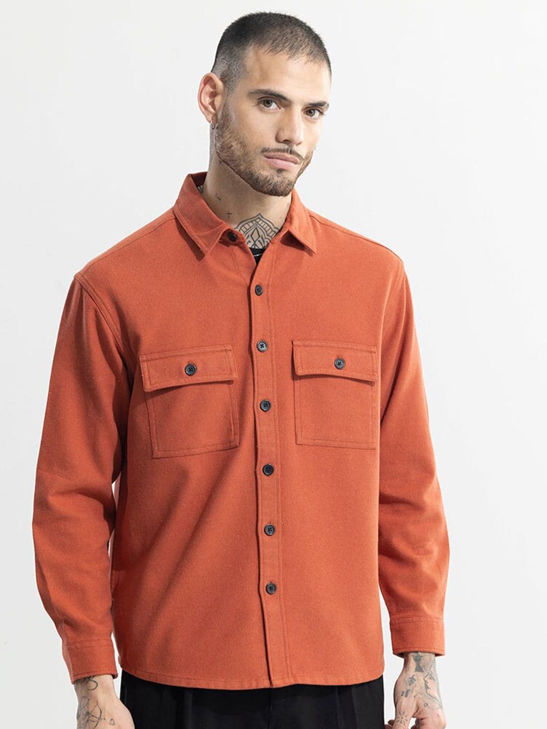 Snitch Relaxed Fit Pure Cotton Casual Overshirt - view 1
