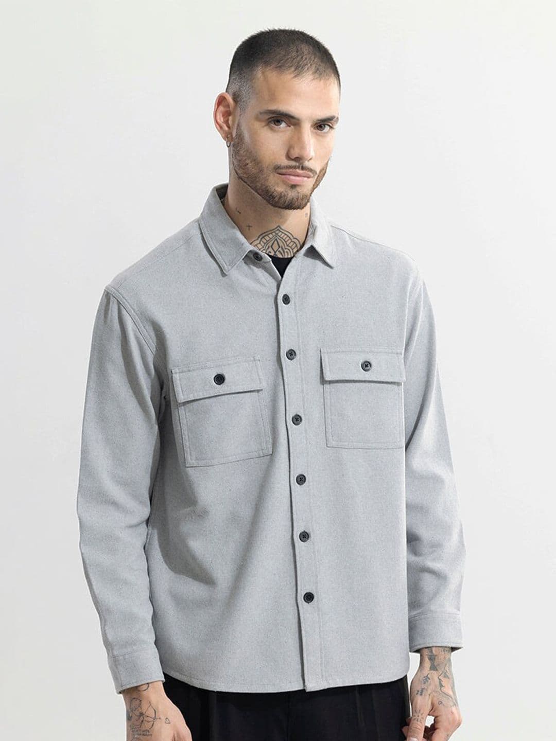 Snitch Spread Collar Classic Cotton Casual Shirt - view 1