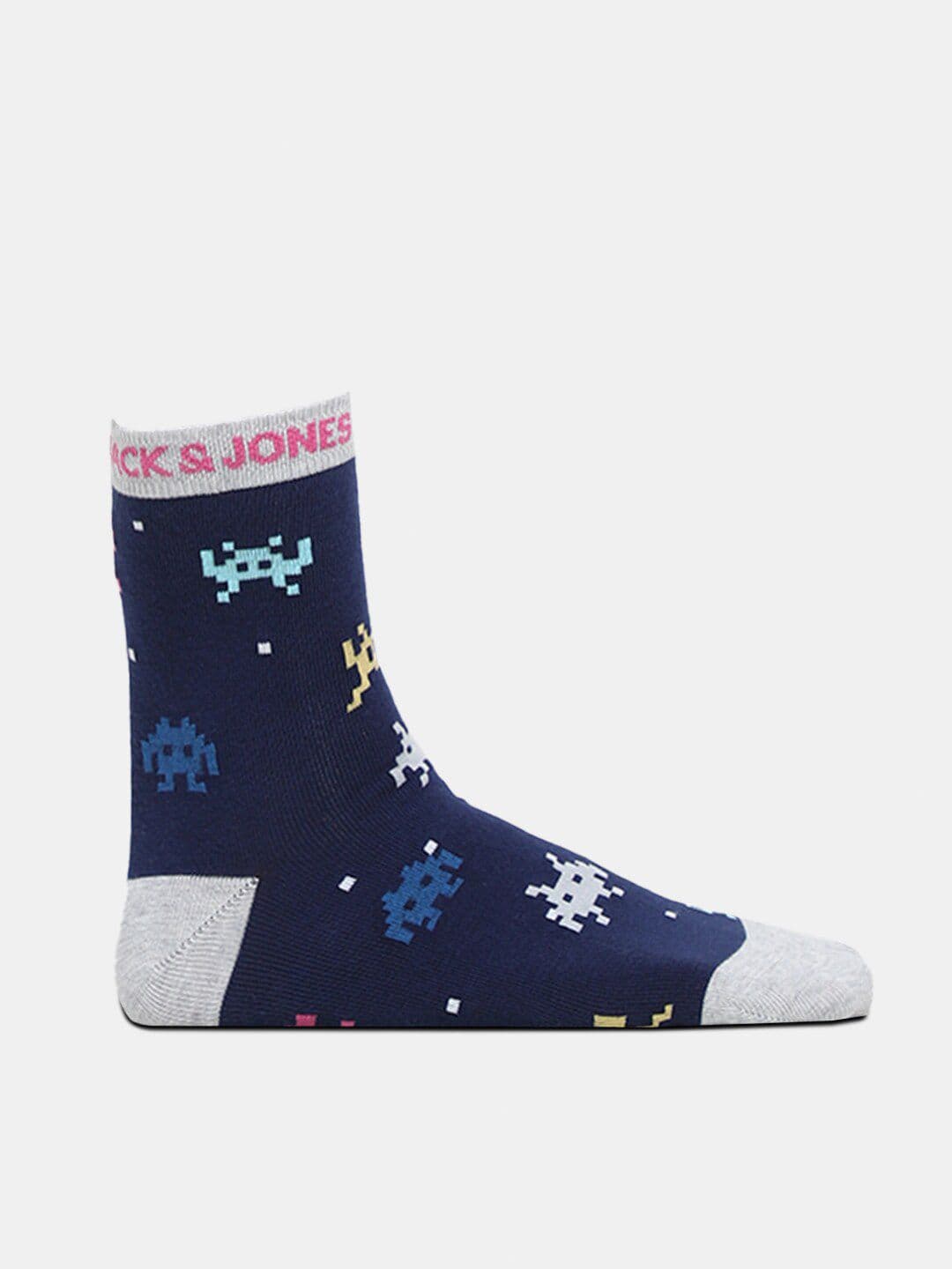 Jack & Jones Men Pack Of 2 Patterned Calf Length Socks - view 1
