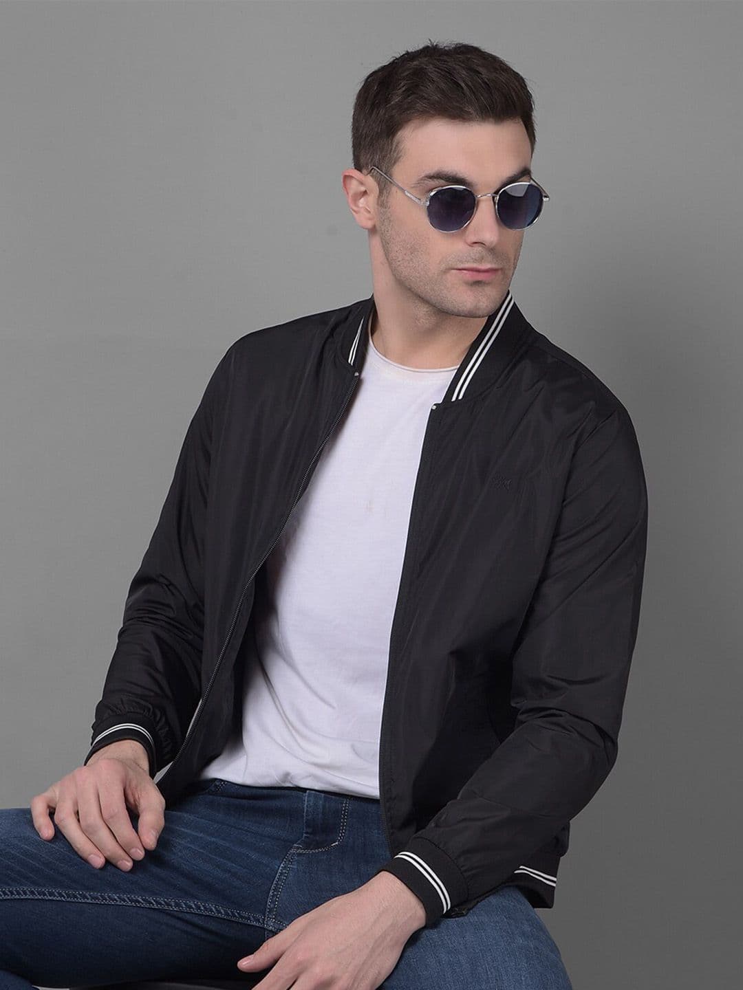 Crimsoune Club Mandarin Collar Lightweight Bomber Jacket - view 1