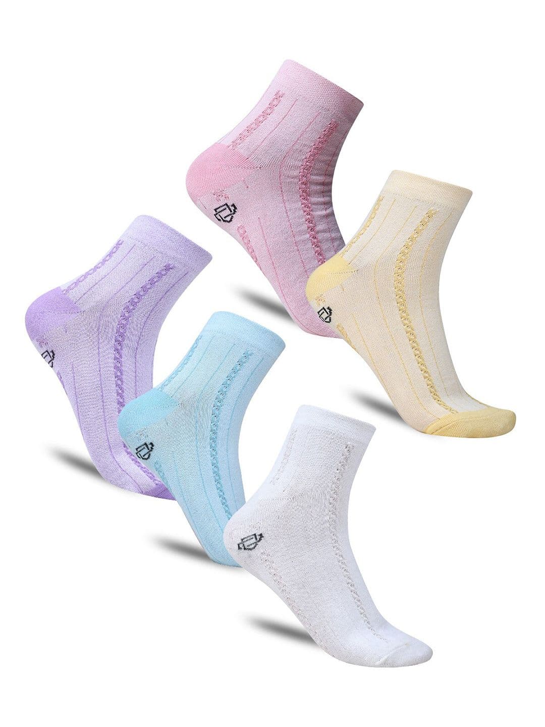 Dollar Socks Pack Of 5 Patterned Cotton Ankle-Length Socks - view 1