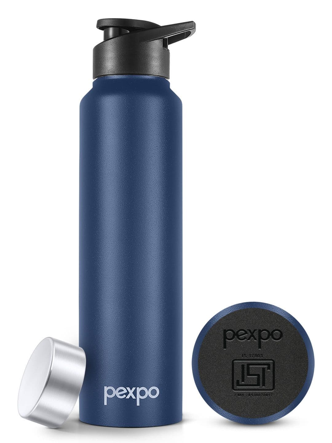 Pexpo Chromo - Xtreme Navy Blue Solid Stainless Steel Spill Proof Sipper - 1L - view 1