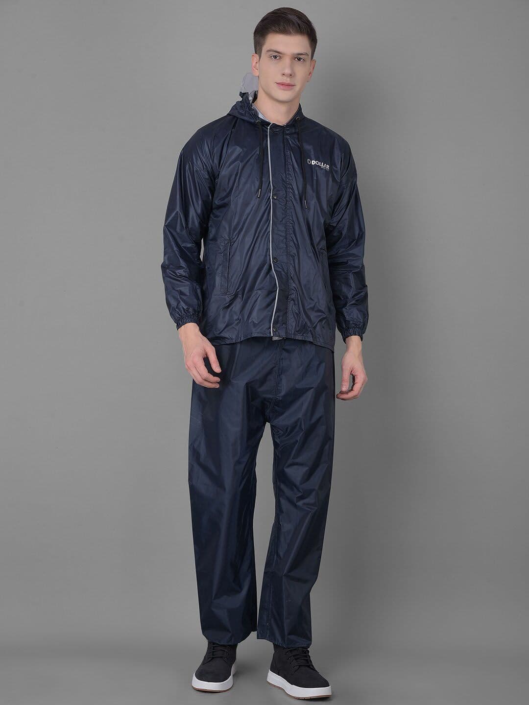 Dollar Adjustable Hood Reversible Rain Jacket