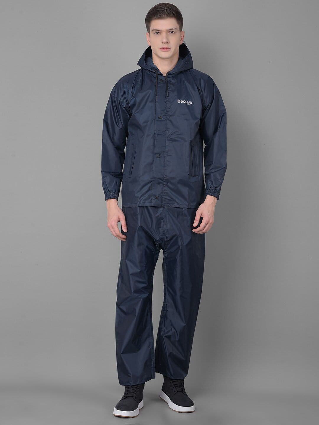 Dollar Long Sleeves Adjustable Hood Rain Jacket
