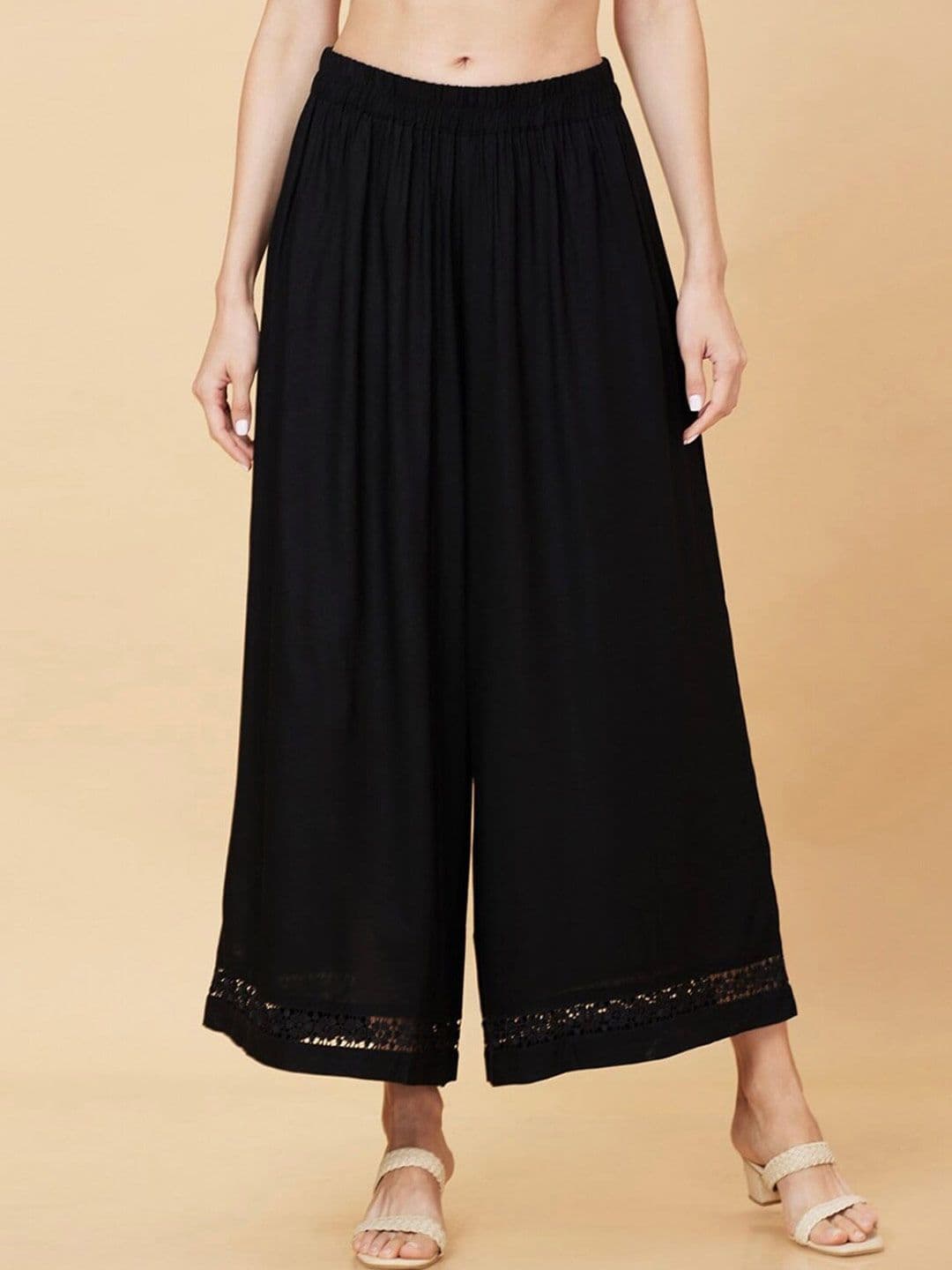 BCZ Style Flared Wide Leg Ethnic Palazzo - view 1