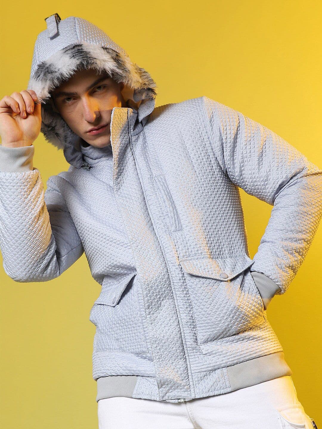 CAHOOT Self Designed Hooded Windcheater Puffer Jacket - view 1