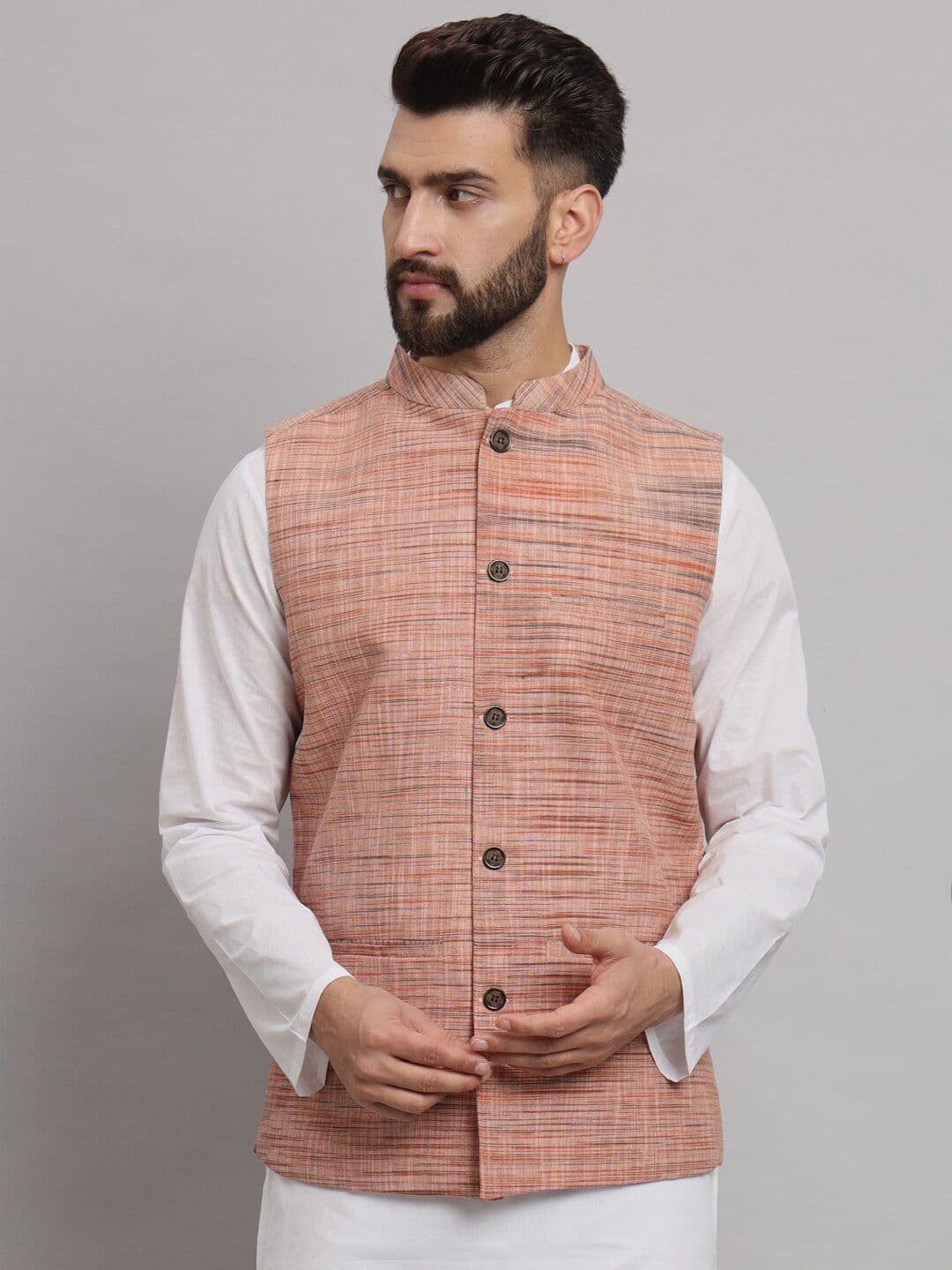 Latest Chikan Garments Mandarin Collar Nehru Jacket - view 1