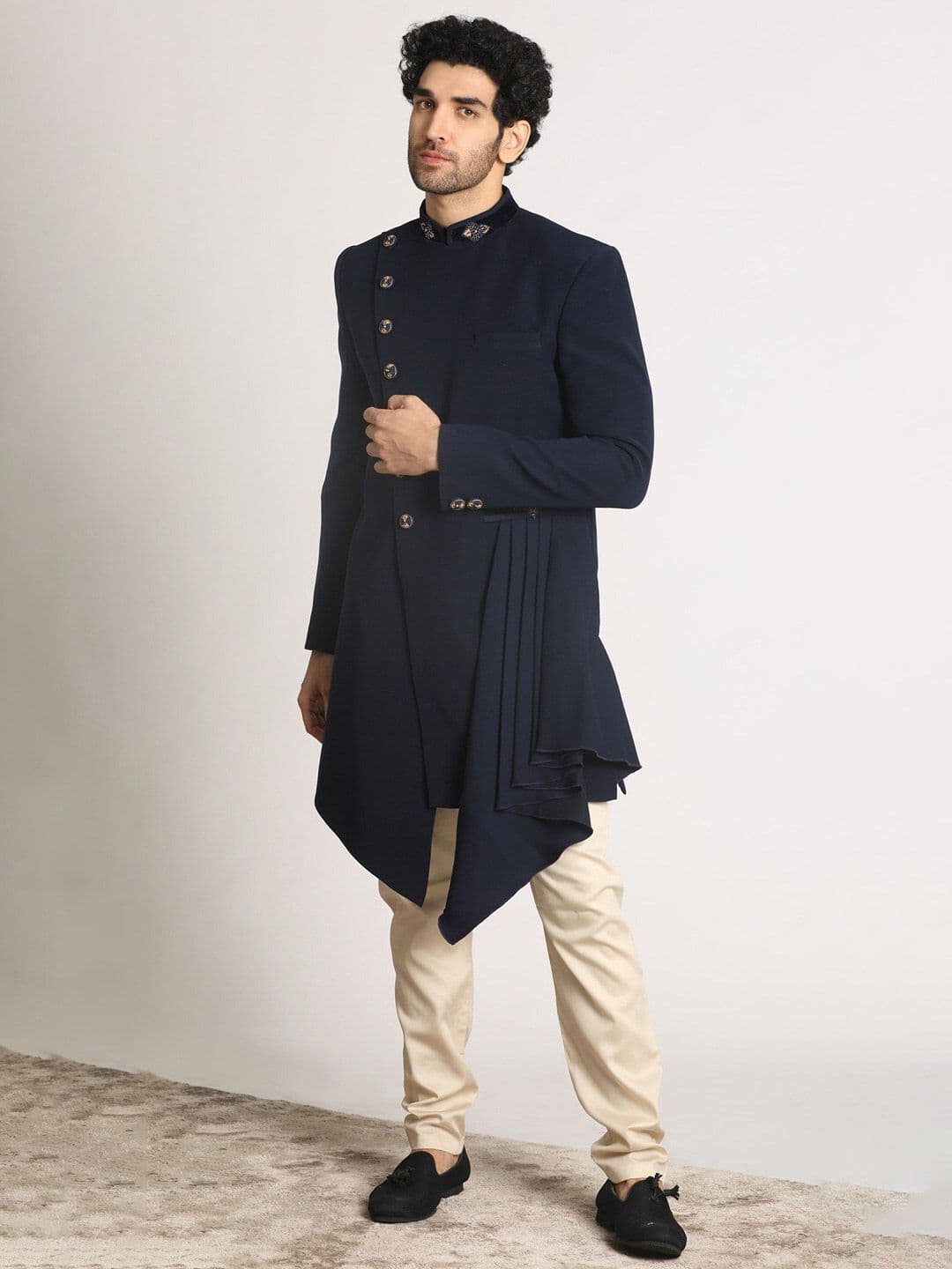 Manyavar Self Design Sherwani Set