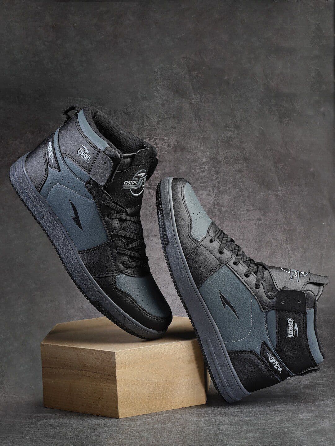 ASIAN Men Grey Colourblocked Memory Foam Insole Sneakers - view 1