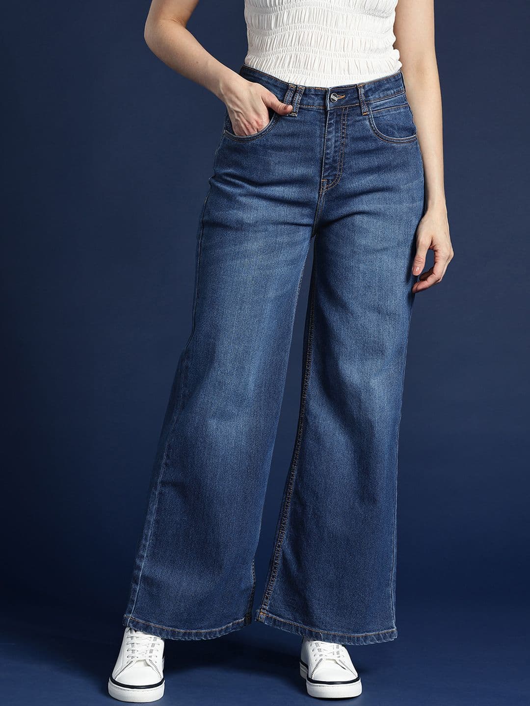 Mast & Harbour Women Wide Leg Jeans - view 1