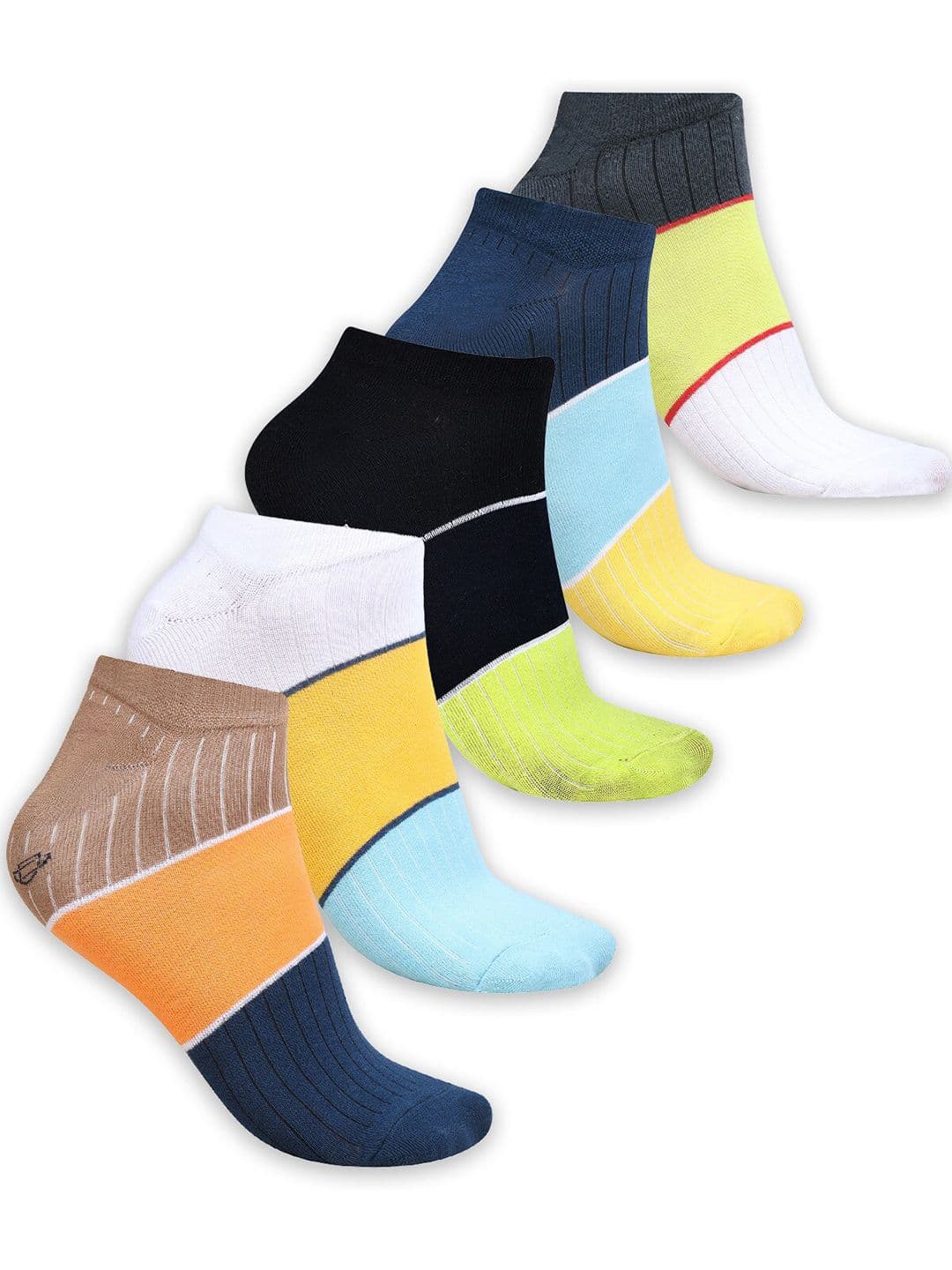 Dollar Socks Pack of 5 Patterned Cotton Ankle Length Socks - view 1