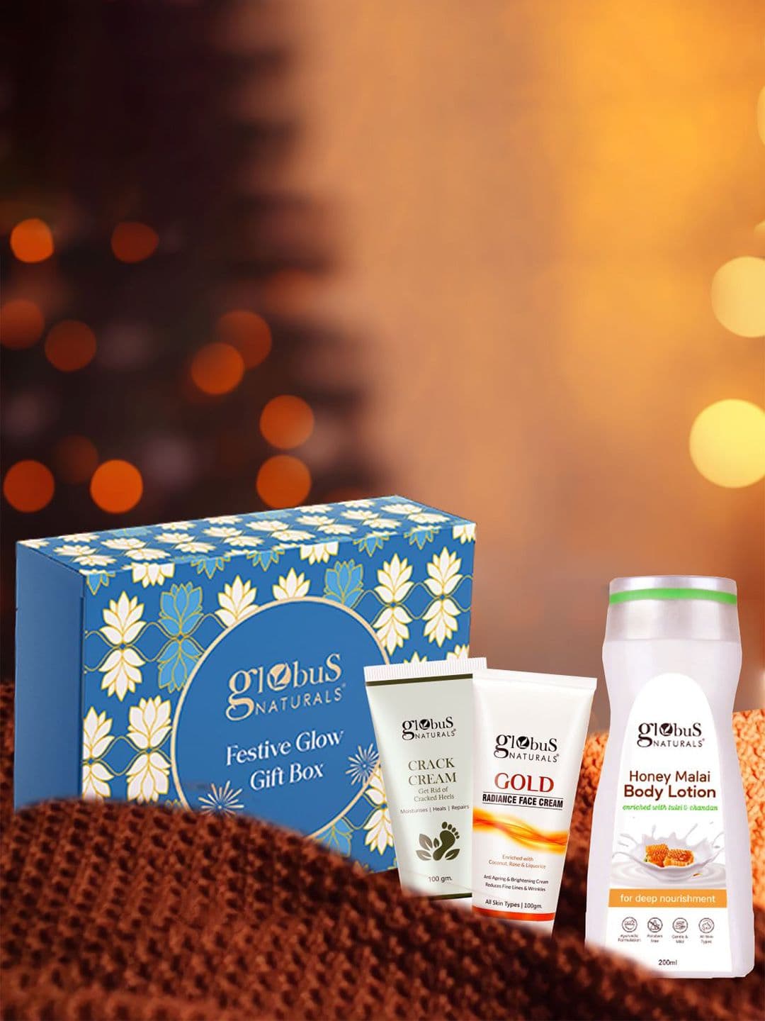 Globus naturals 3-Pcs Body Lotion-Crack Cream & Face Cream Gift Set - view 1