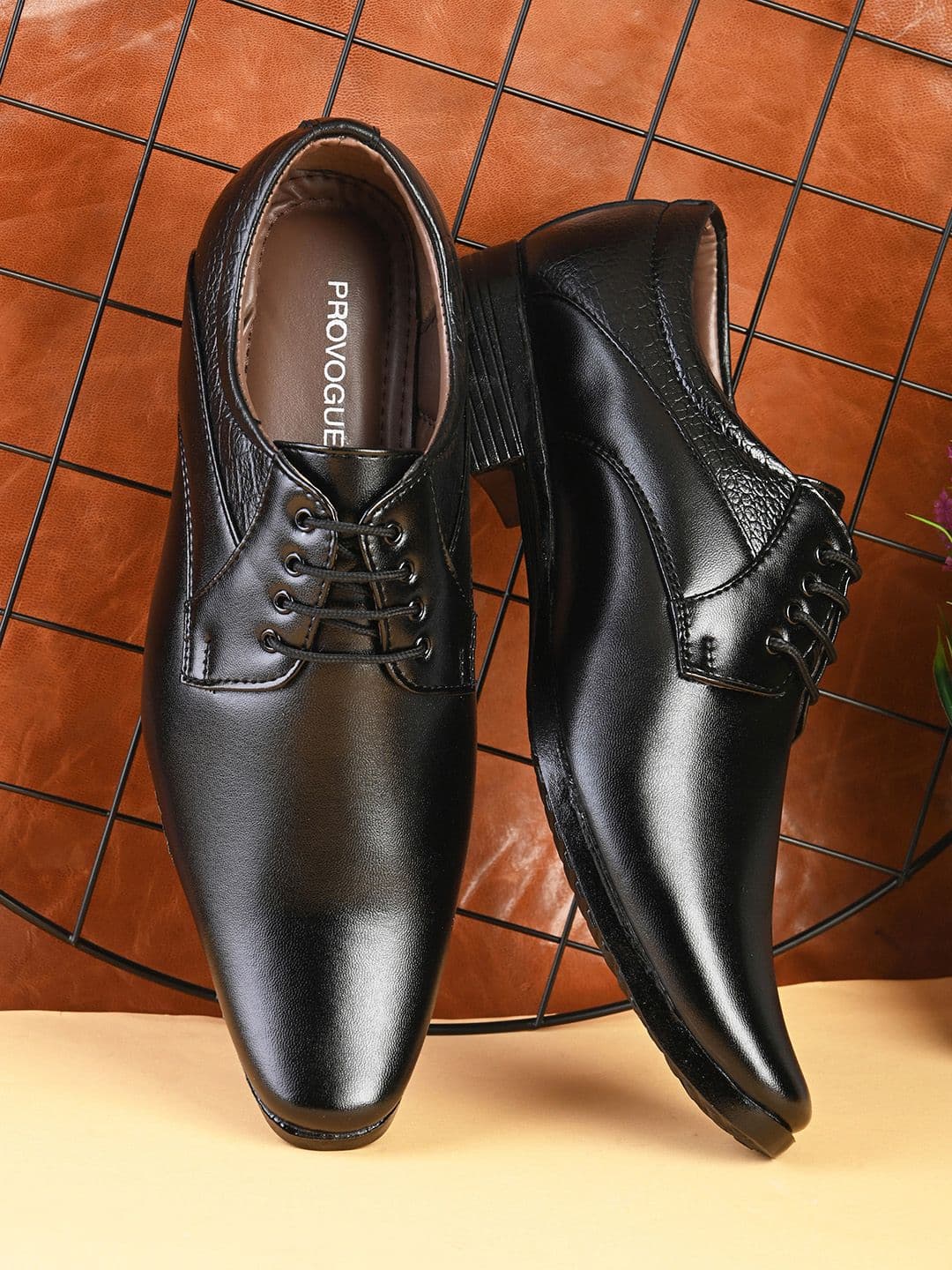 Provogue Men Textured Square Toe Lace-Ups Formal Derbys - view 1