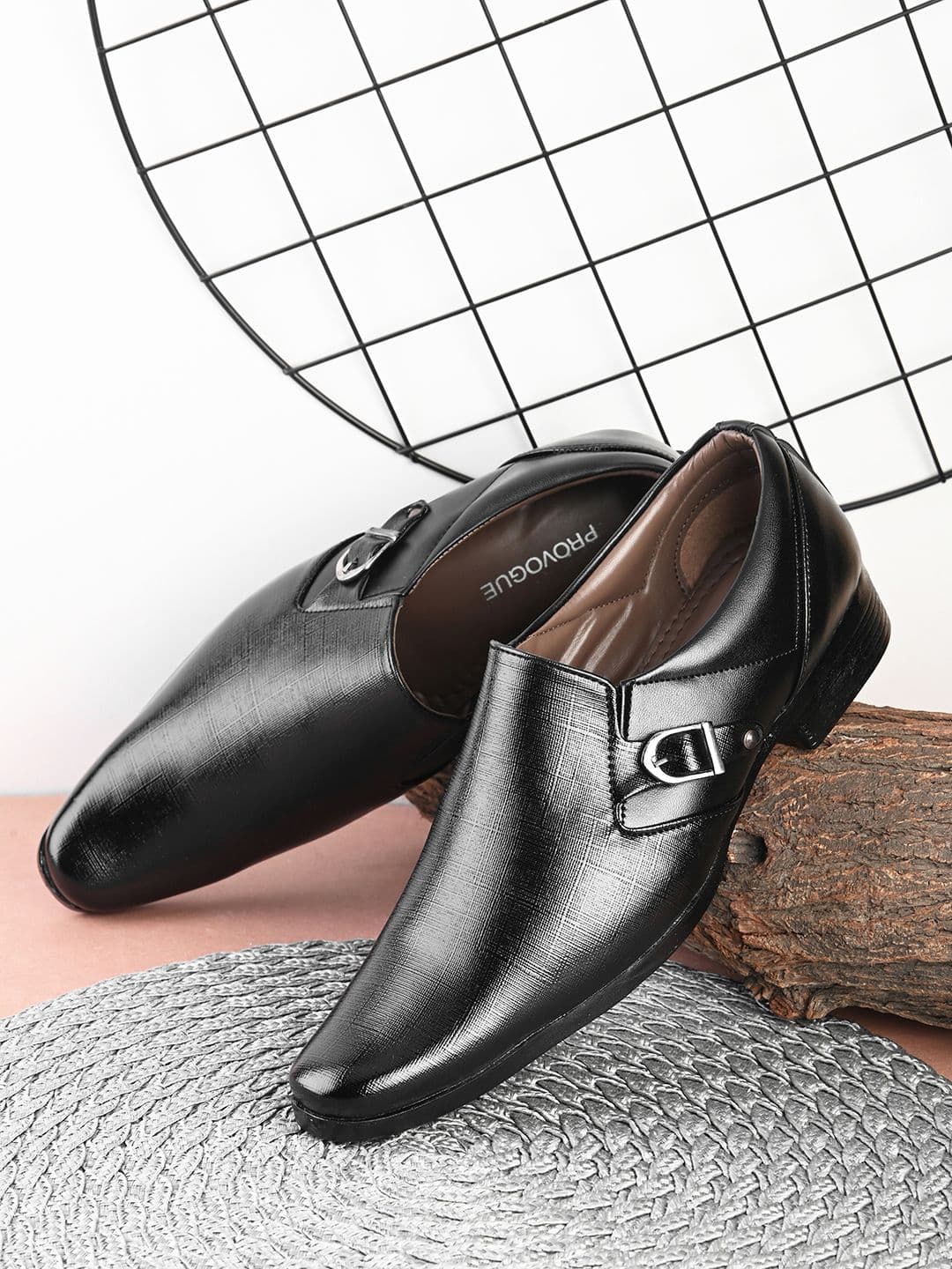 Provogue Men Textured Formal Monk Shoes - view 1