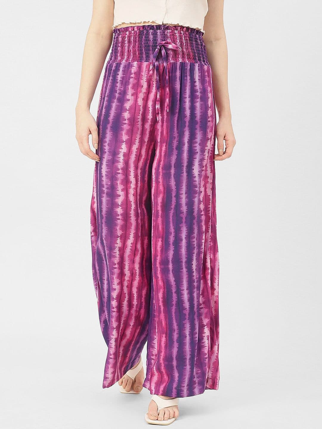 Moomaya Women Abstract Printed Loose Fit High-Rise Palazzo - view 1