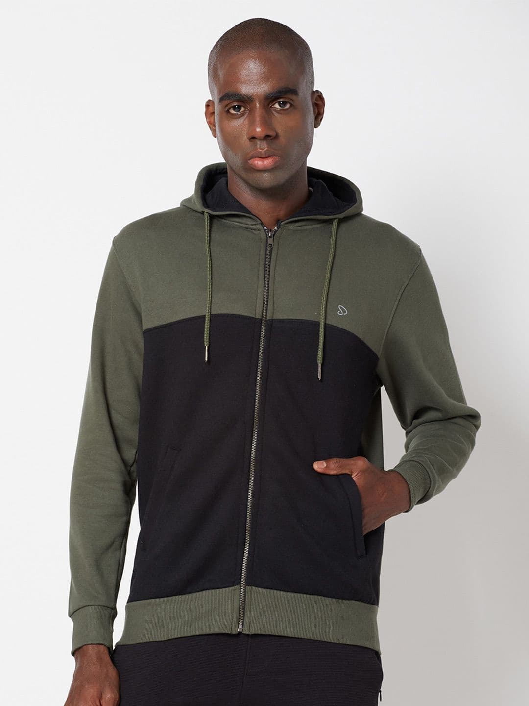 SPORTO Colourblocked Hooded Bomber Jacket - view 1