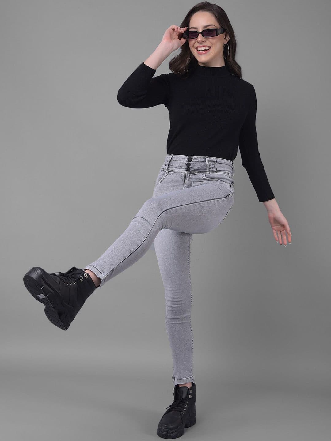 Crimsoune Club Women Mid-Rise Skinny Fit Clean Look Stretchable Jeans - view 1