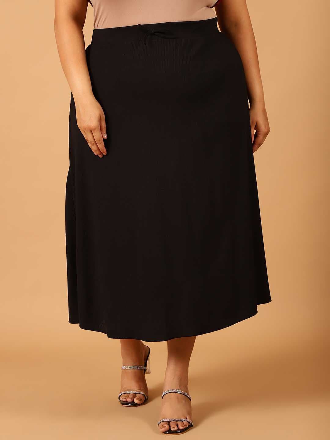 NEUDIS Ribbed Flared Midi Skirt - view 1
