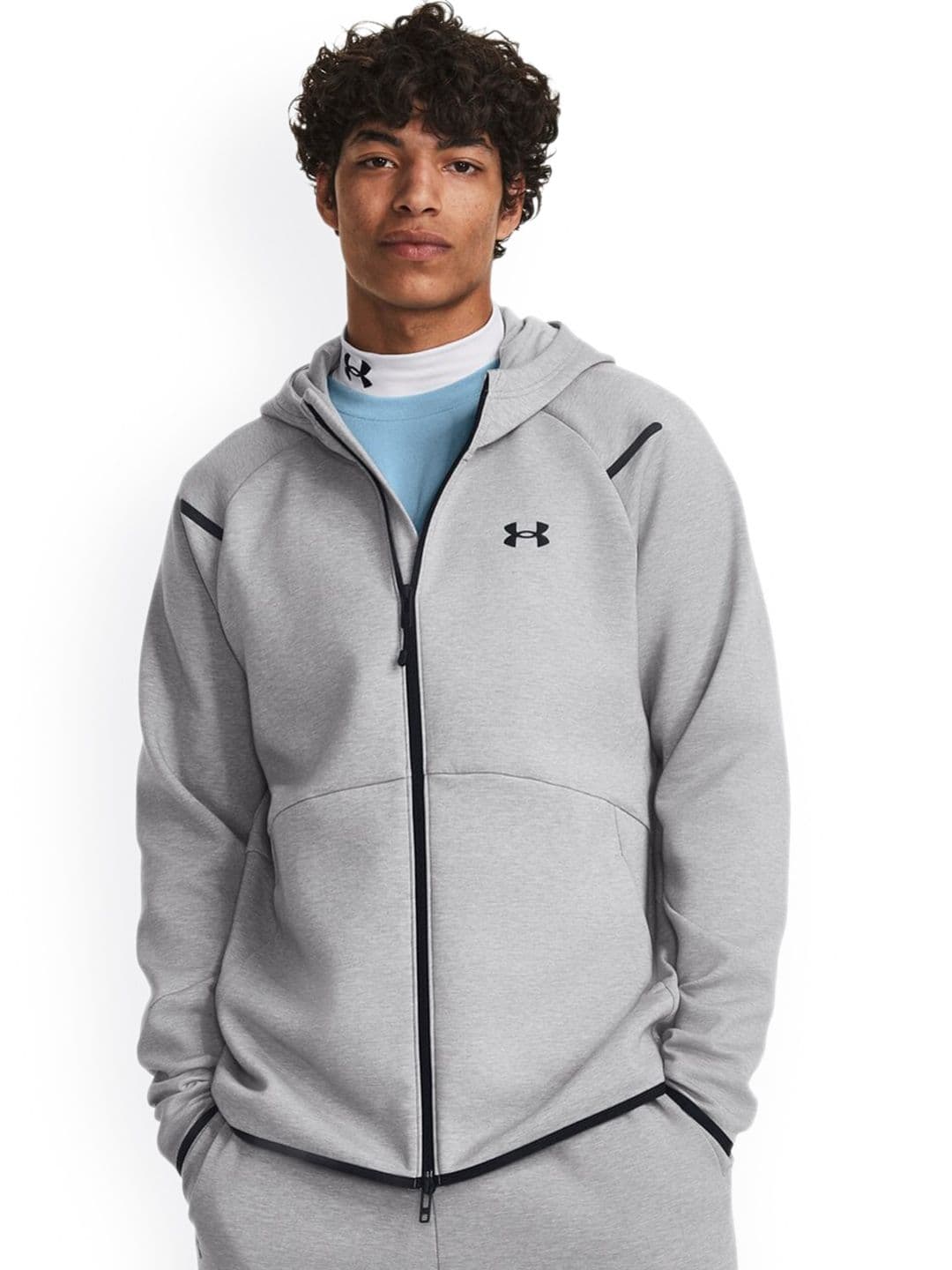 UNDER ARMOUR Hooded Unstoppable Fleece Full-Zip Sporty Jacket - view 1