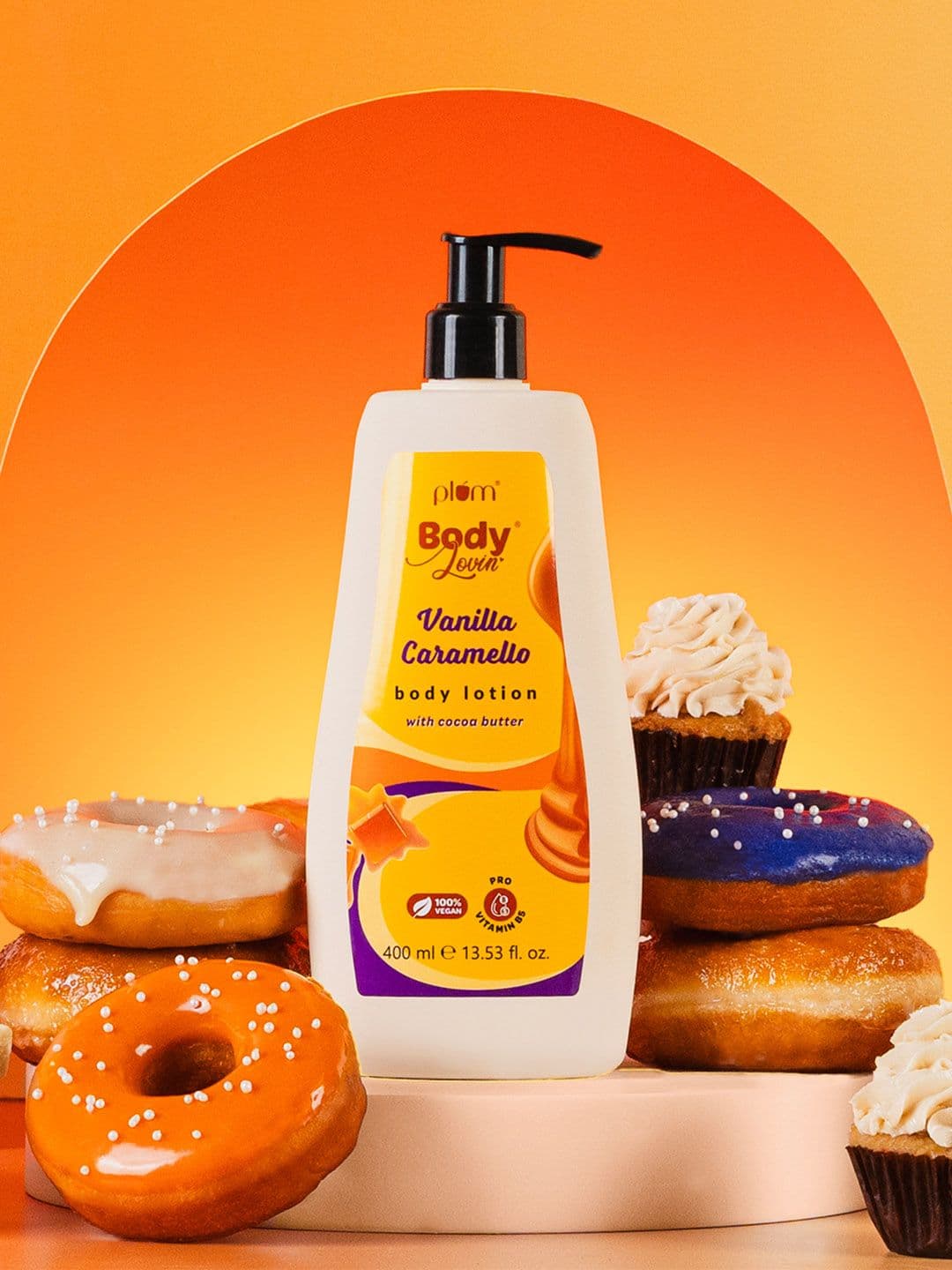Plum BodyLovin' Vanilla Caramello Body Lotion with Cocoa Butter - 400 ml - view 1