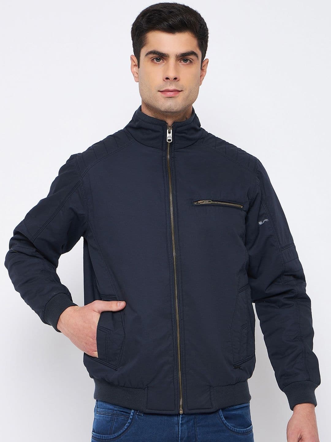 Duke Mock Collar Bomber Jacket - view 1