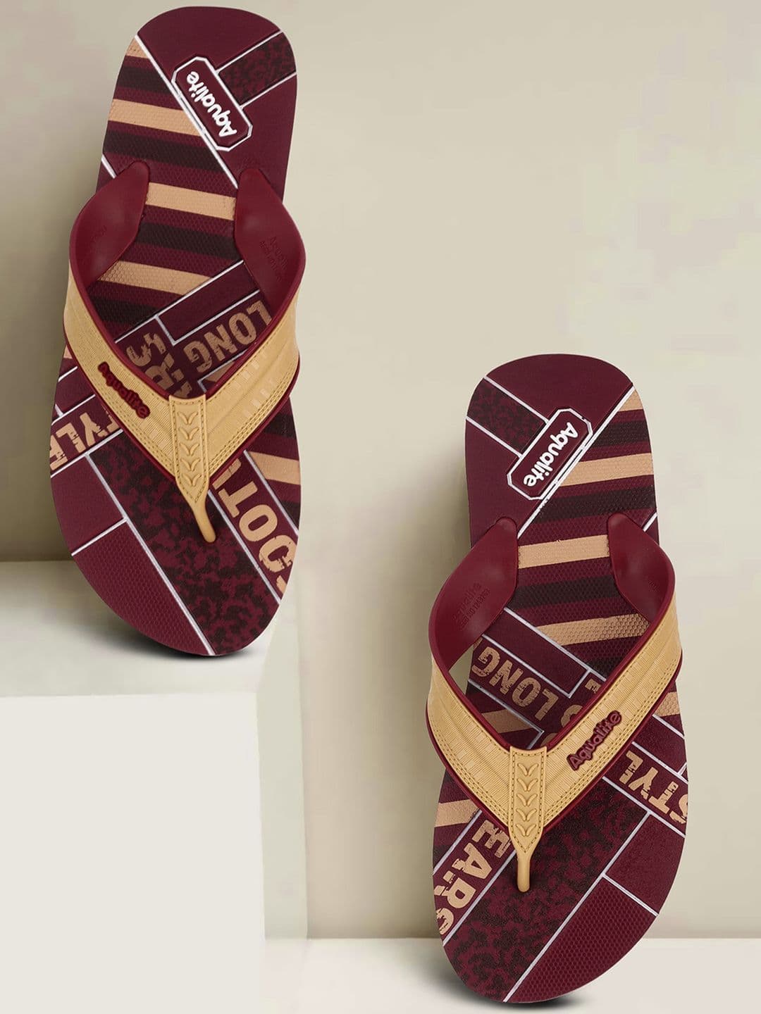 Aqualite Men Printed Thong Flip-Flops - view 1
