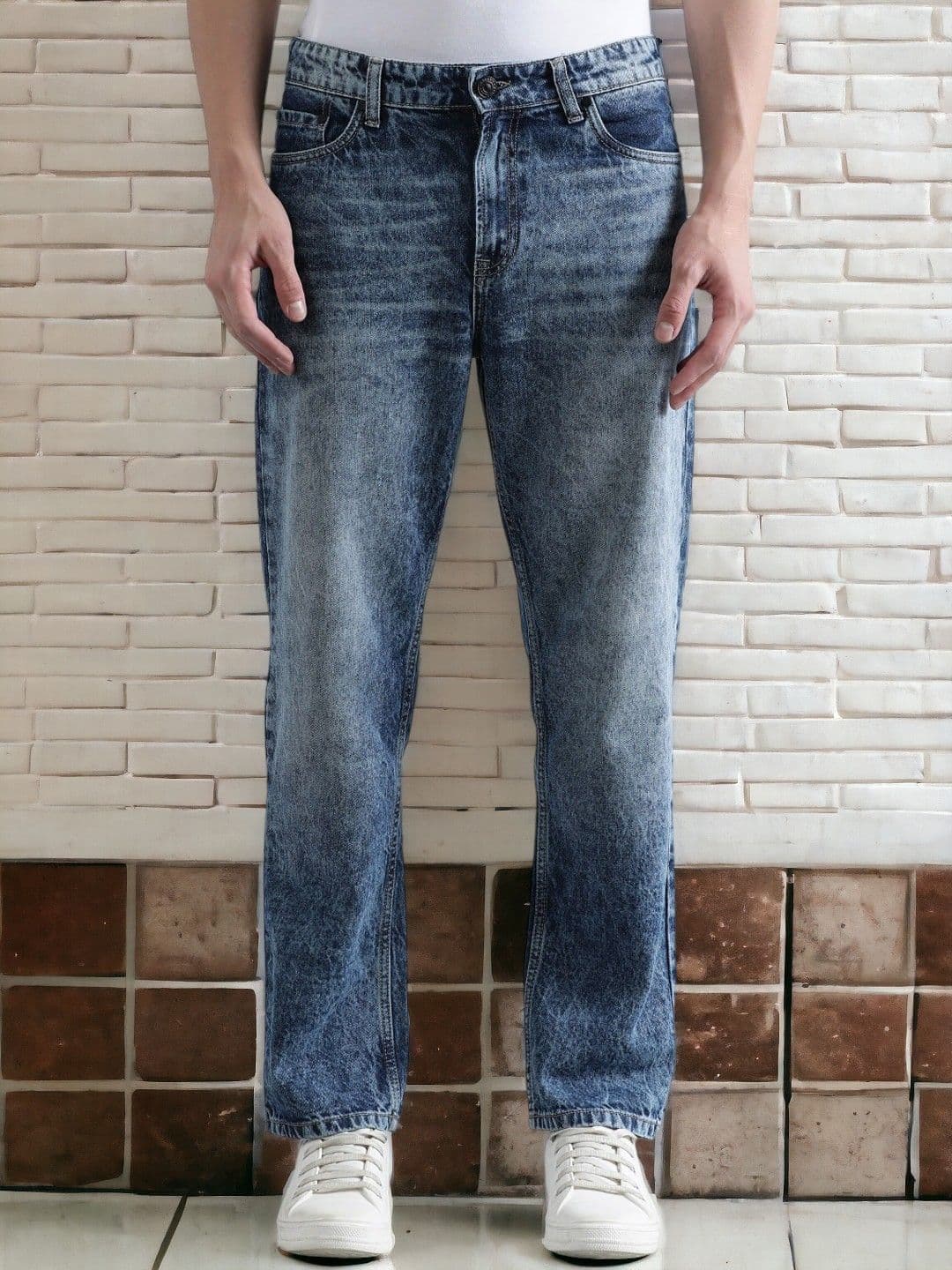Bene Kleed Men Blue heavy washed Relaxed Fit Jeans