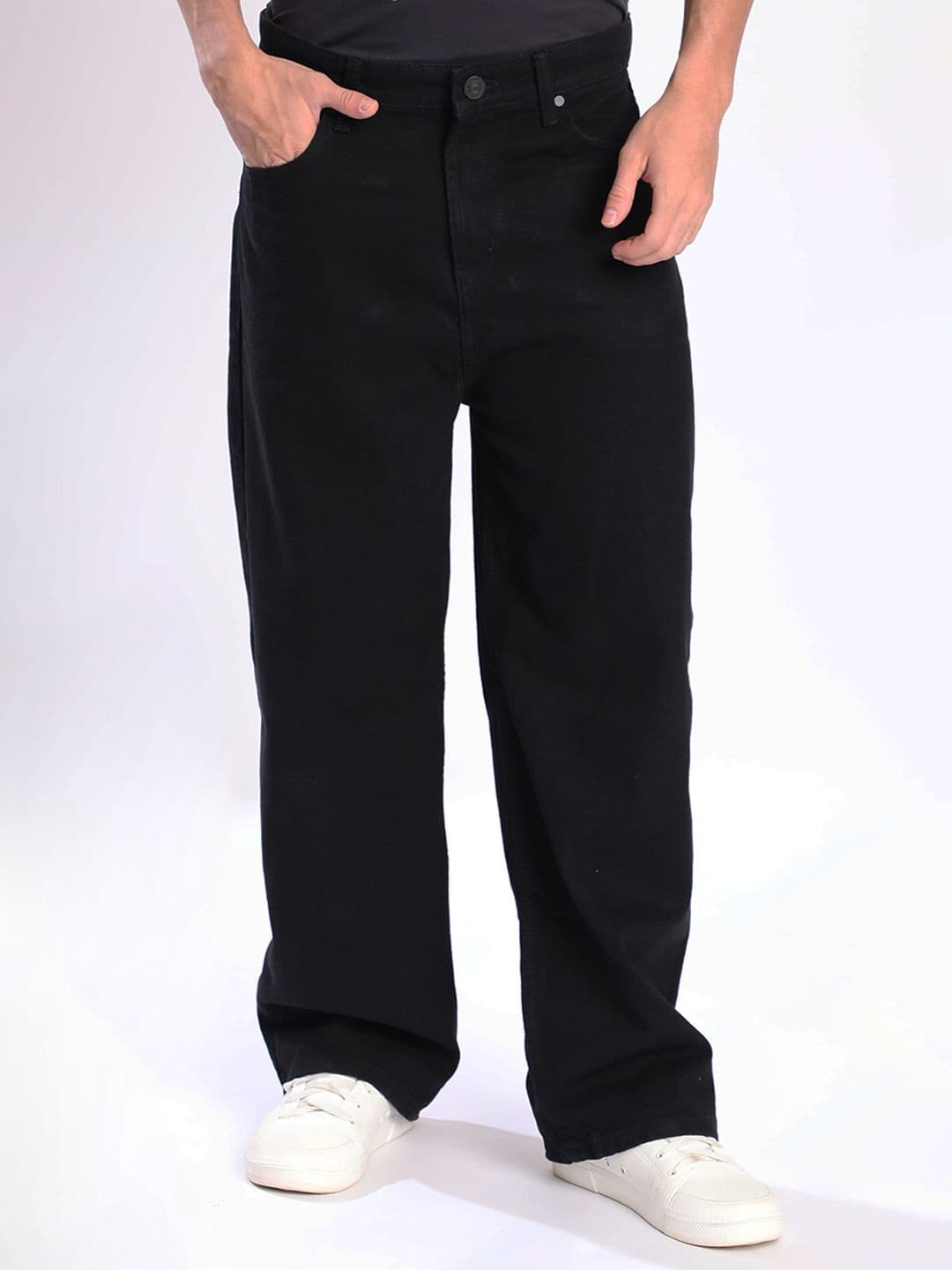 Bene Kleed Men Mid-Rise Baggy Fit Cotton Jeans