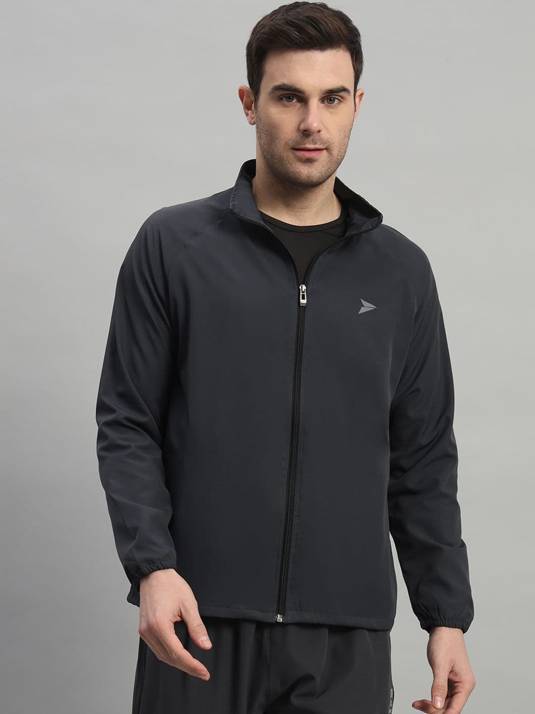 FITINC Mock Collar Long Sleeves Lightweight Rapid-Dry Sporty Jacket