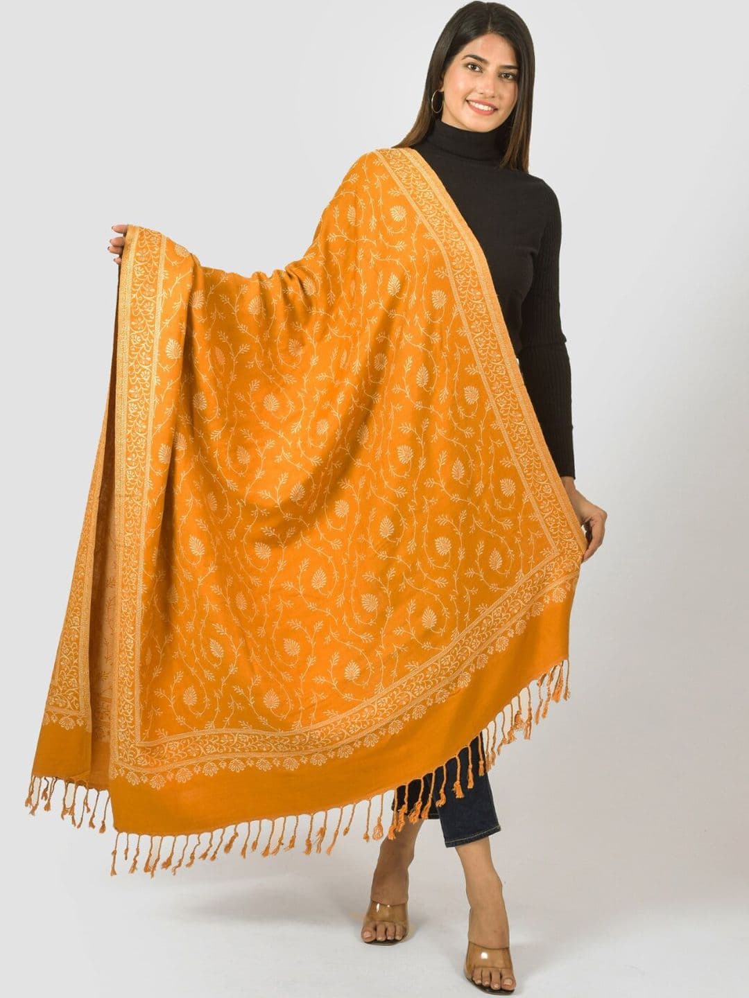 BAISA Floral Woven Design Shawl - view 1