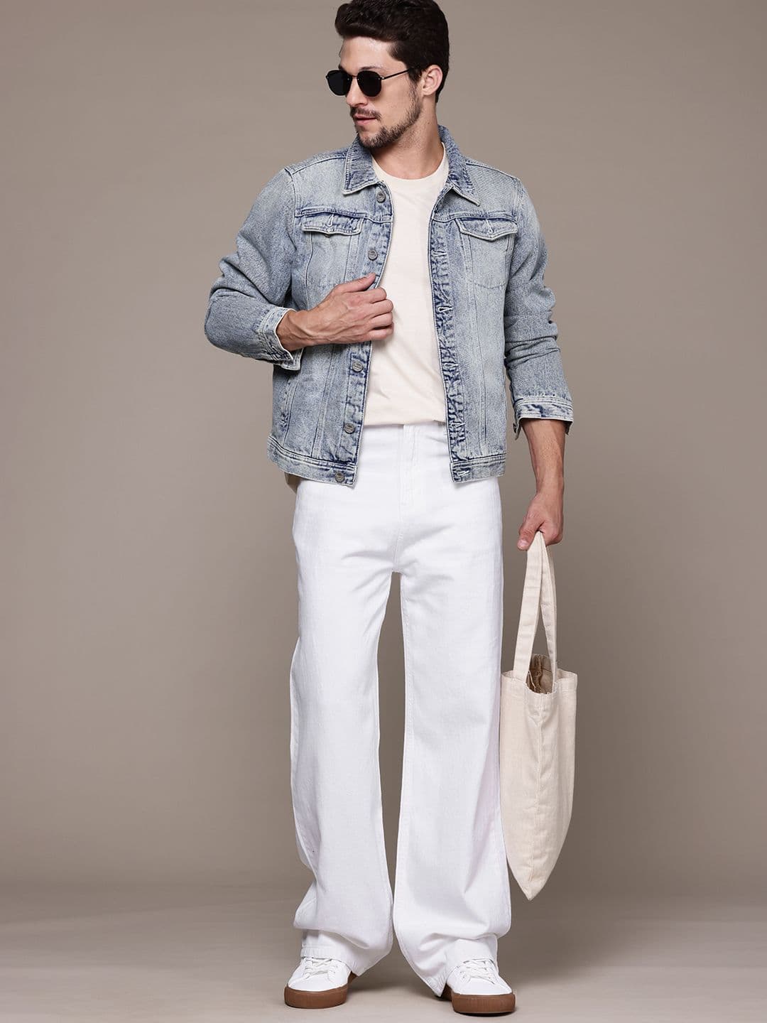 The Roadster Lifestyle Co. Men Pure Cotton Wide Leg Jeans - view 1