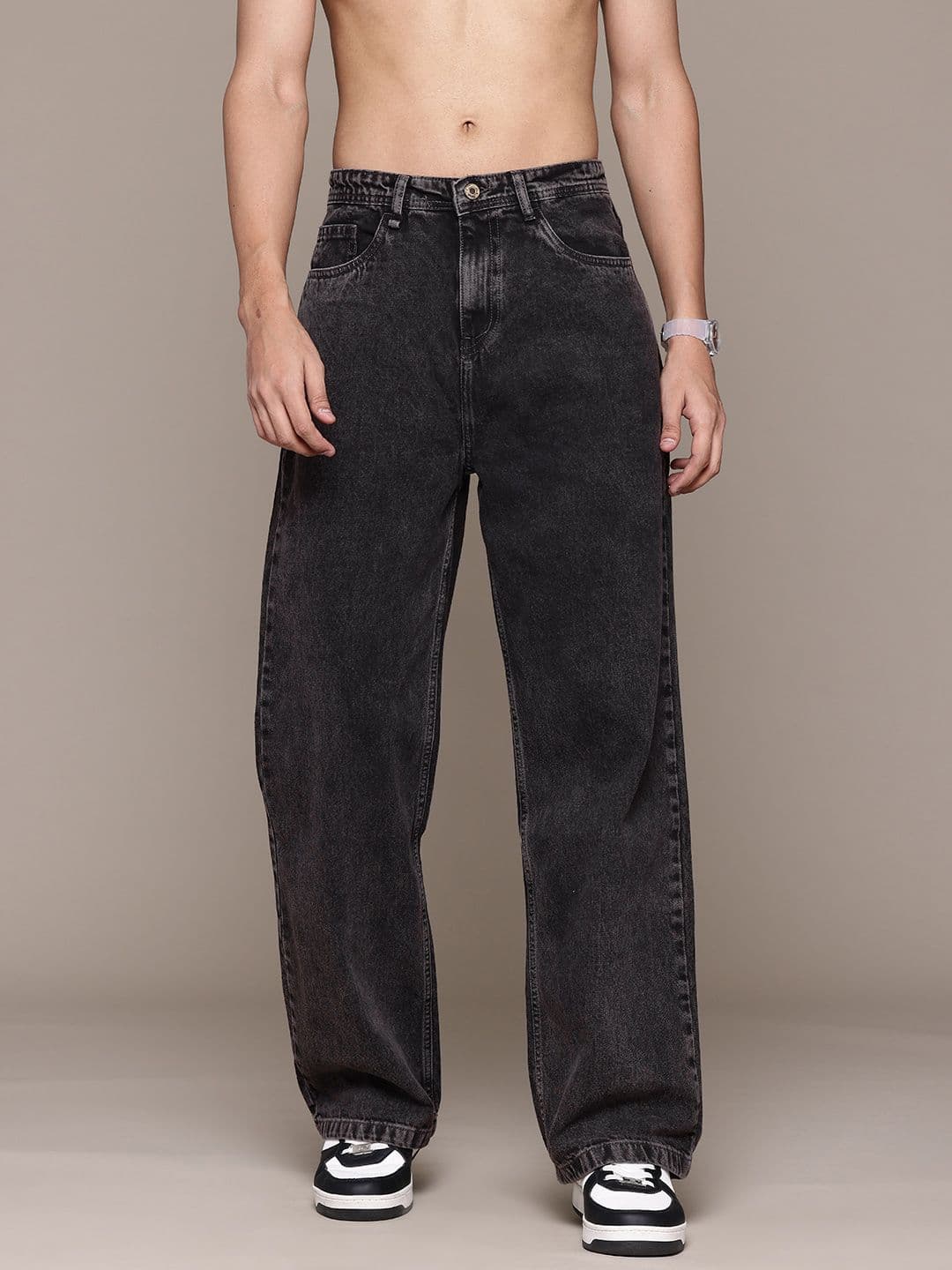 The Roadster Lifestyle Co. Men Pure Cotton Wide Leg Jeans - view 1