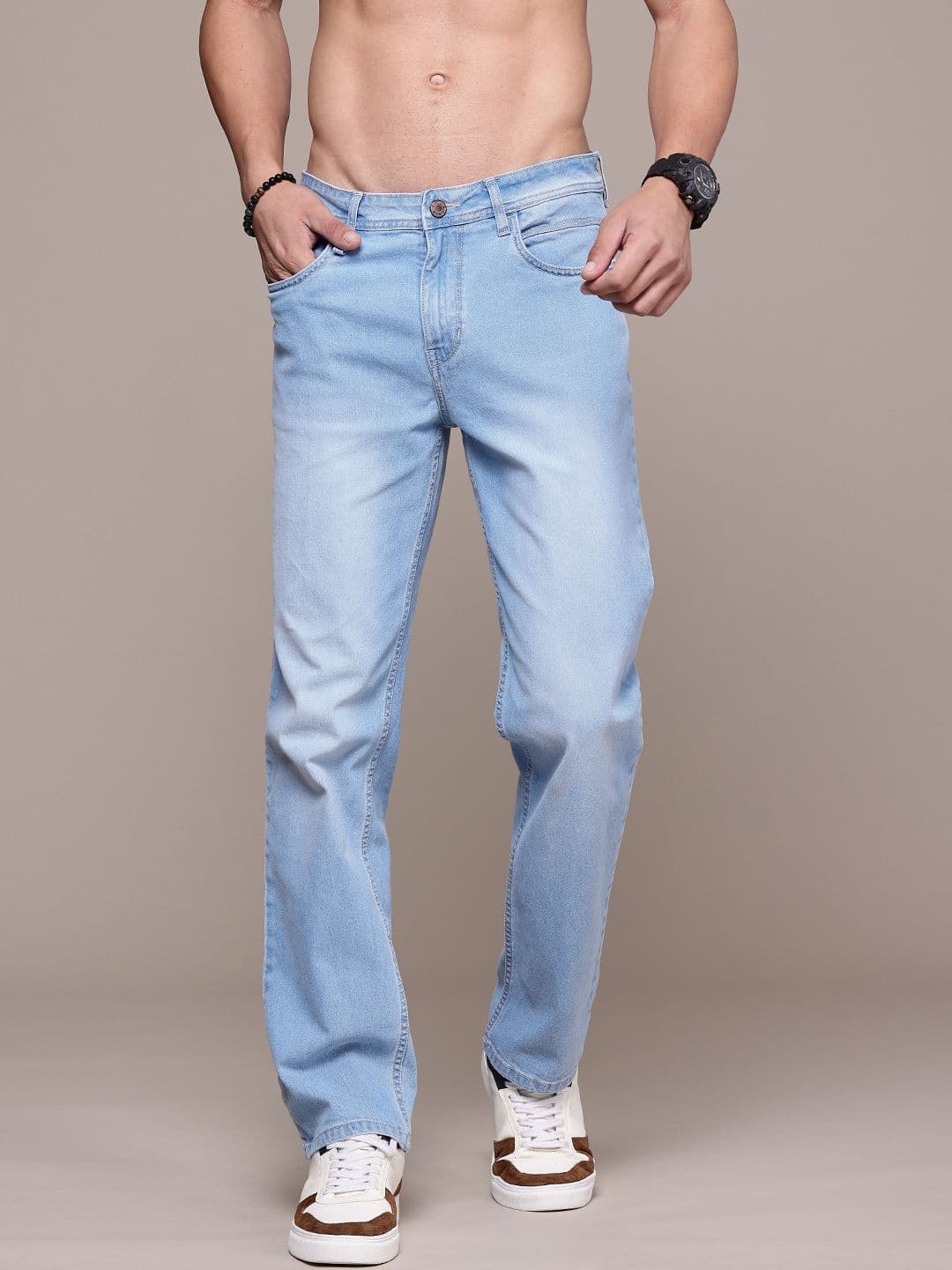 Roadster Men Regular Fit Heavy Fade Stretchable Jeans