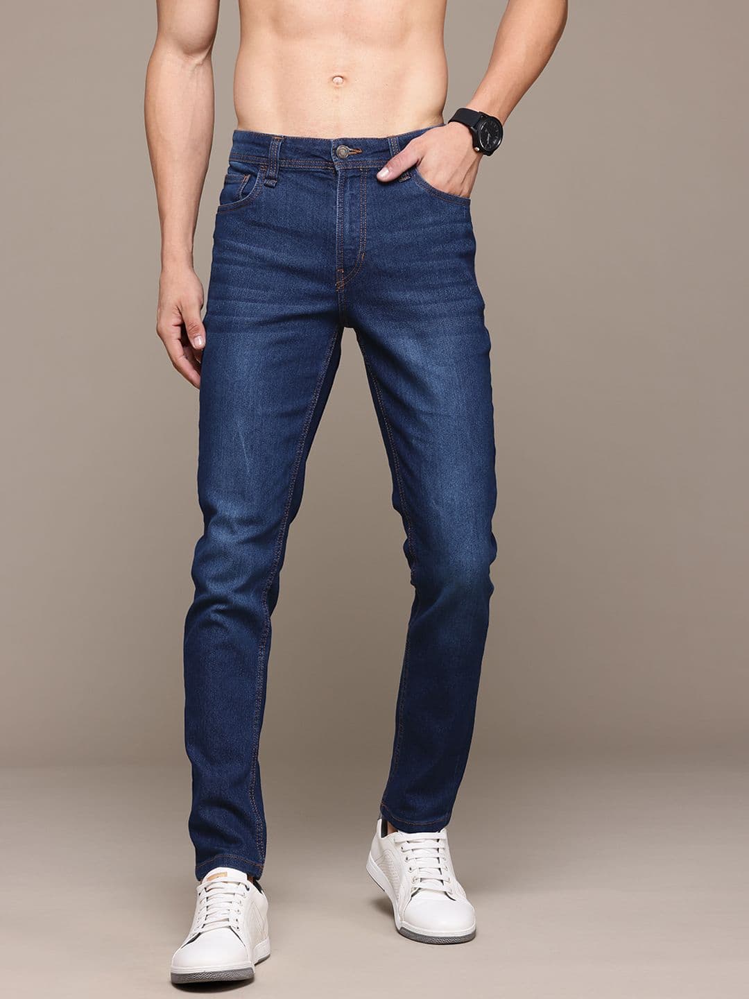 The Roadster Lifestyle Co. Men Stretchable Tapered Fit Jeans - view 1