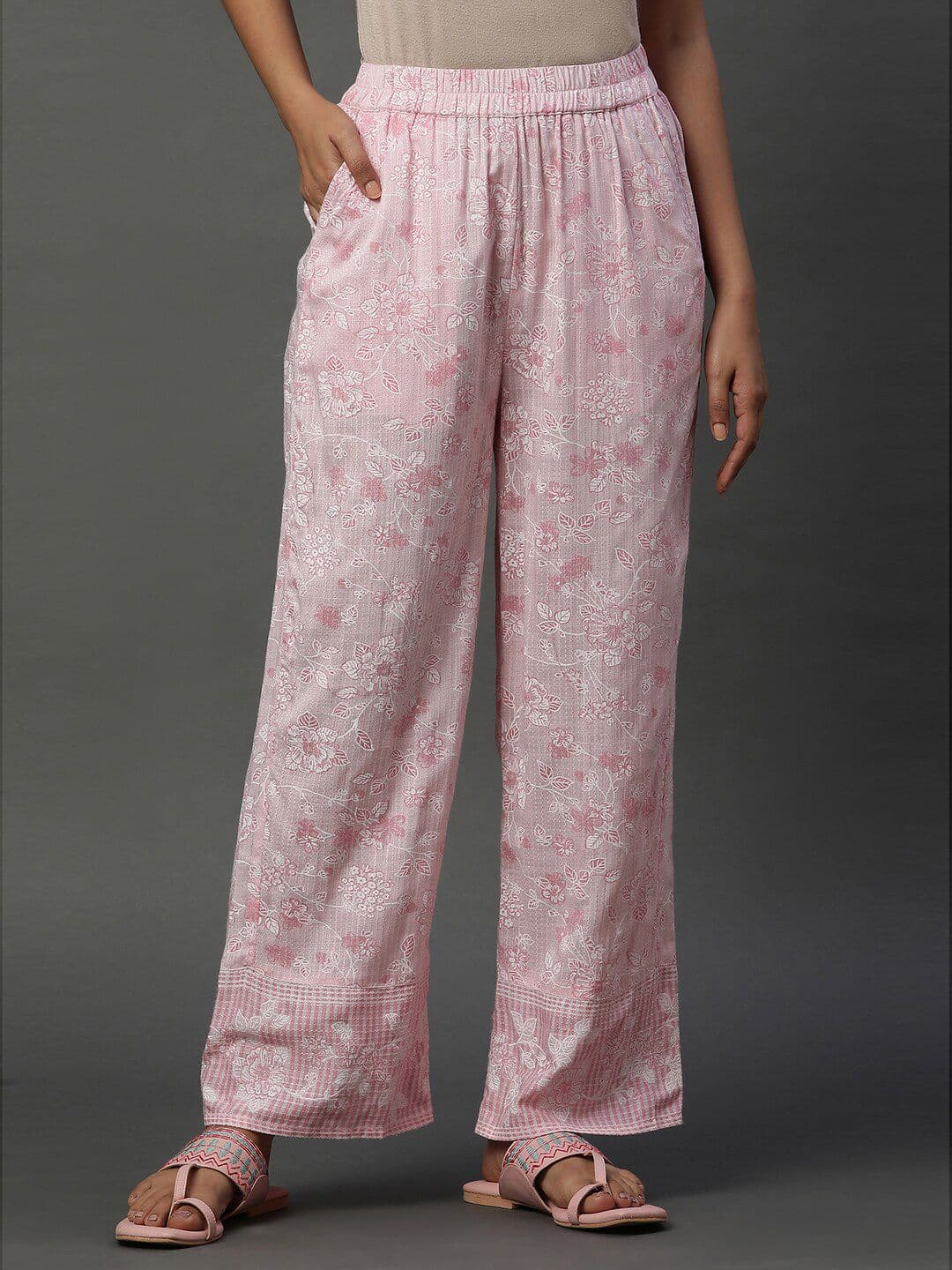 AURELIA Women Floral Printed Ethnic Palazzos - view 1