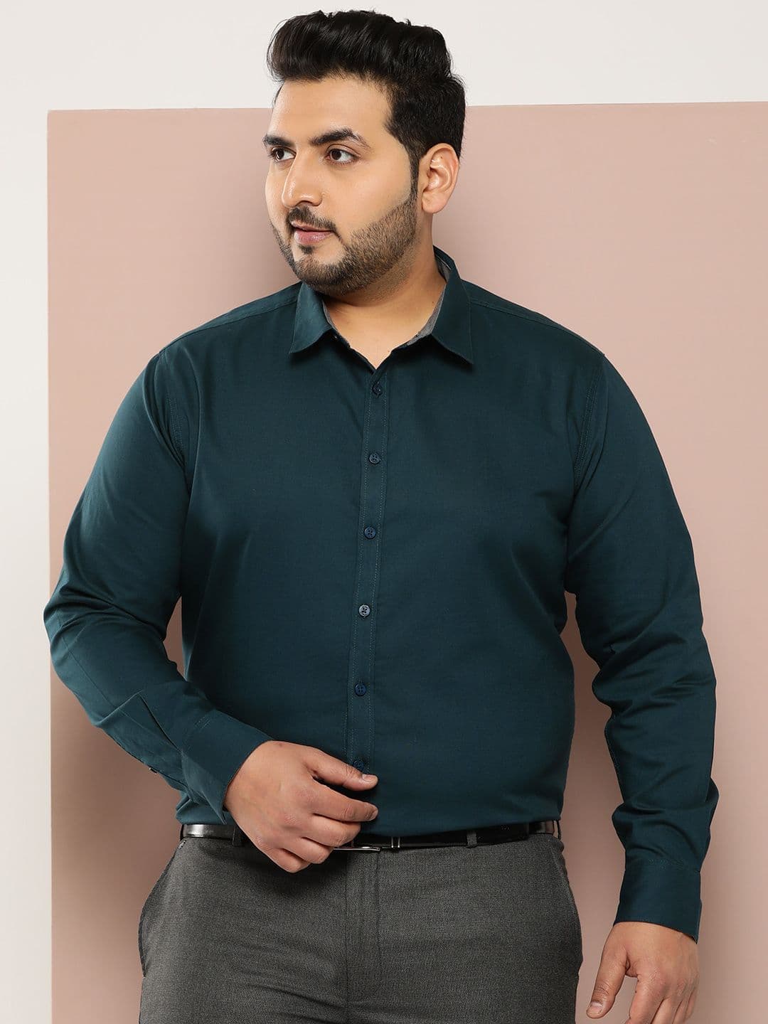 Sztori Men Plus Size Smart Pure Cotton Formal Shirt - view 1