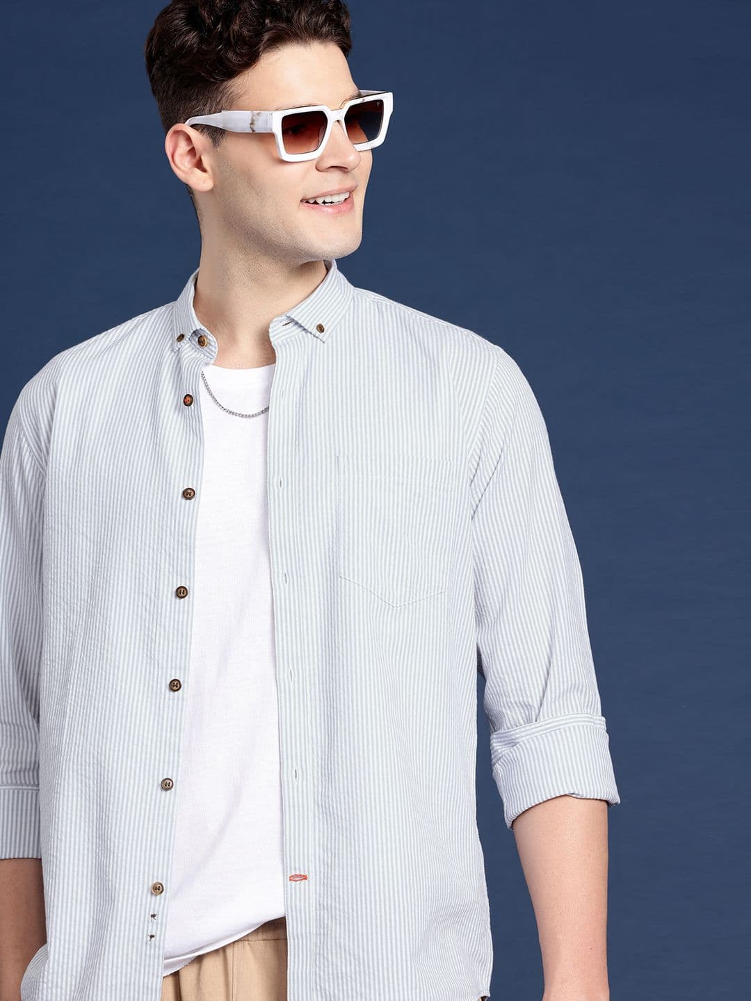 Mast & Harbour Men Standard Striped Casual Shirt - view 1