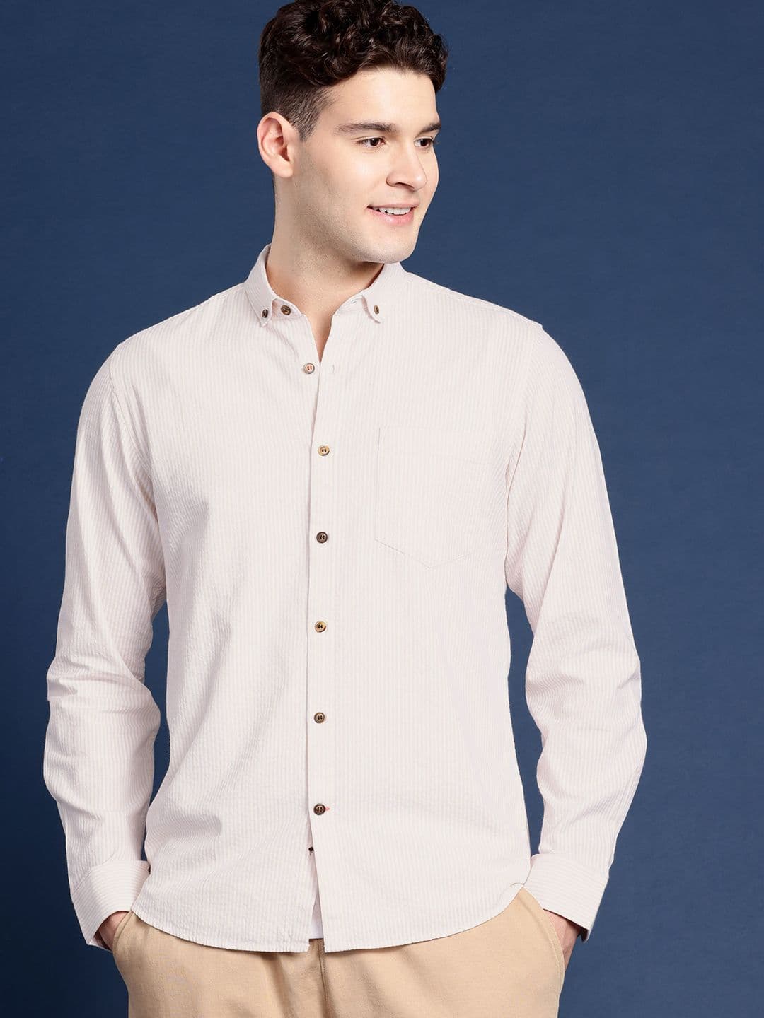 Mast & Harbour Men Standard Striped Casual Shirt - view 1